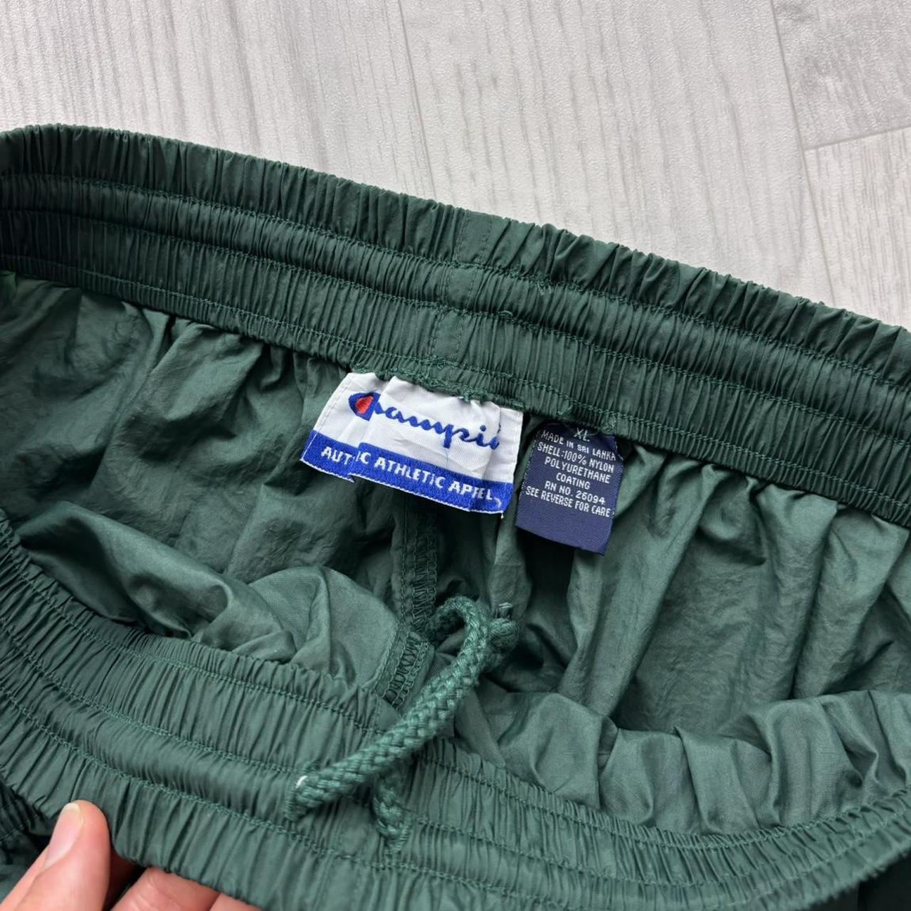 VINTAGE Y2K CHAMPION BAGGY SHELL TRACKSUIT BOTTOMS GREEN