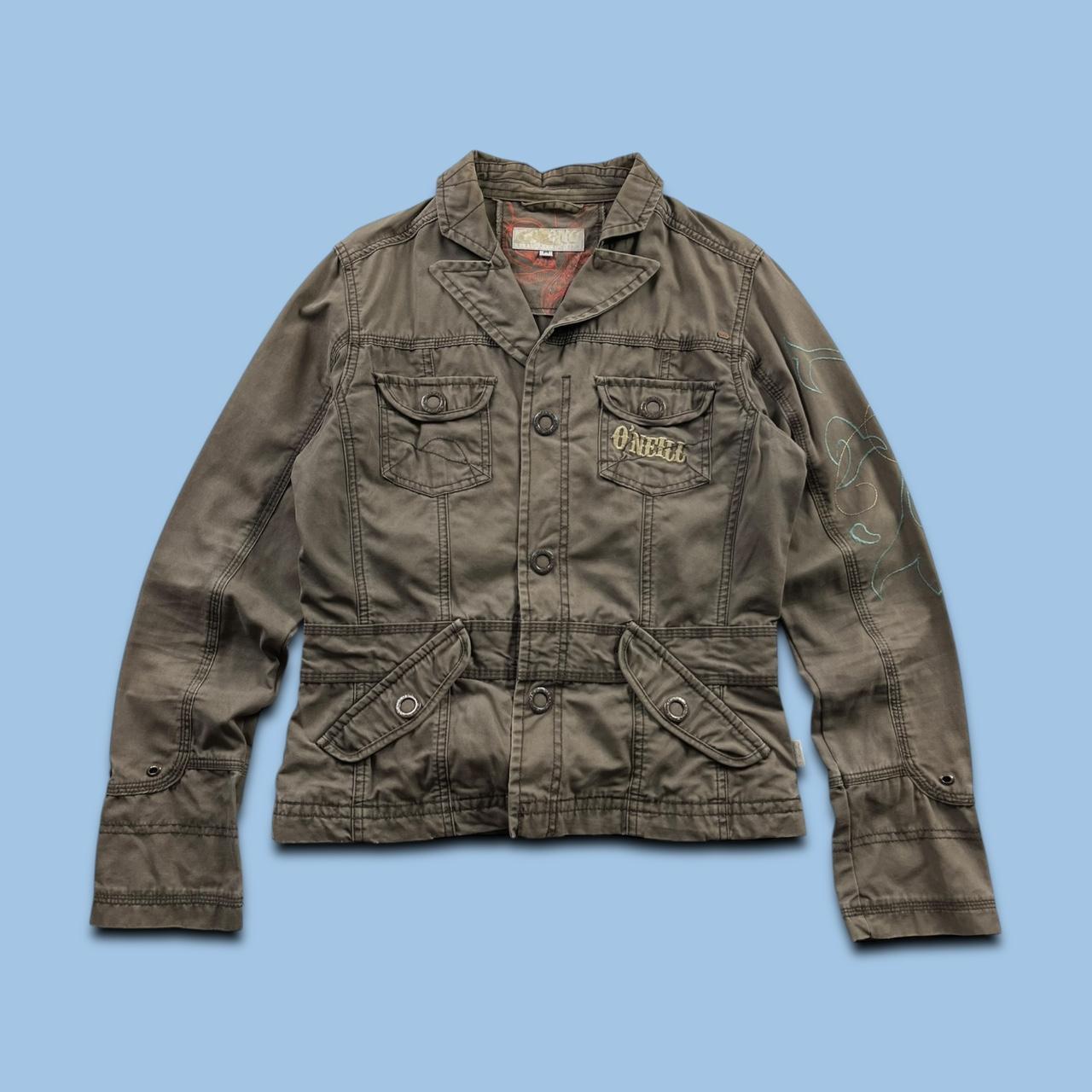 VINTAGE Y2K O’NEILL UTILITY JACKET LIGHT BROWN