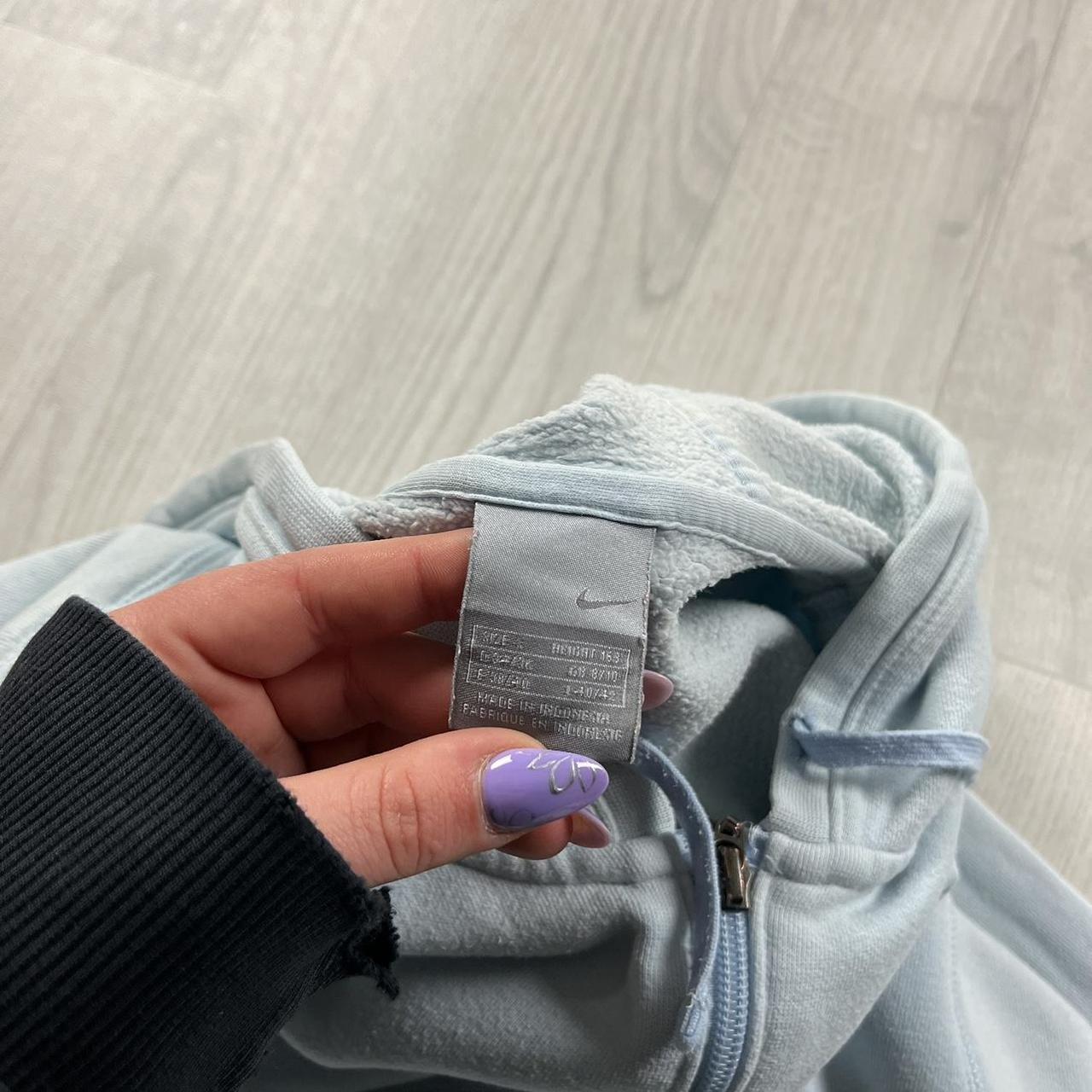 VINTAGE Y2K NIKE ZIP HOODIE LIGHT BLUE