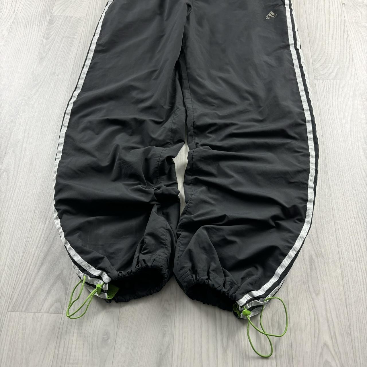 VINTAGE Y2K ADIDAS TECHNICAL BAGGY TRACKSUIT BOTTOMS GREY