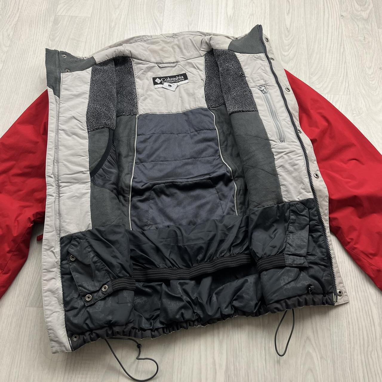 VINTAGE 00s COLUMBIA TECHNICAL UTILITY SKI JACKET GREY RED