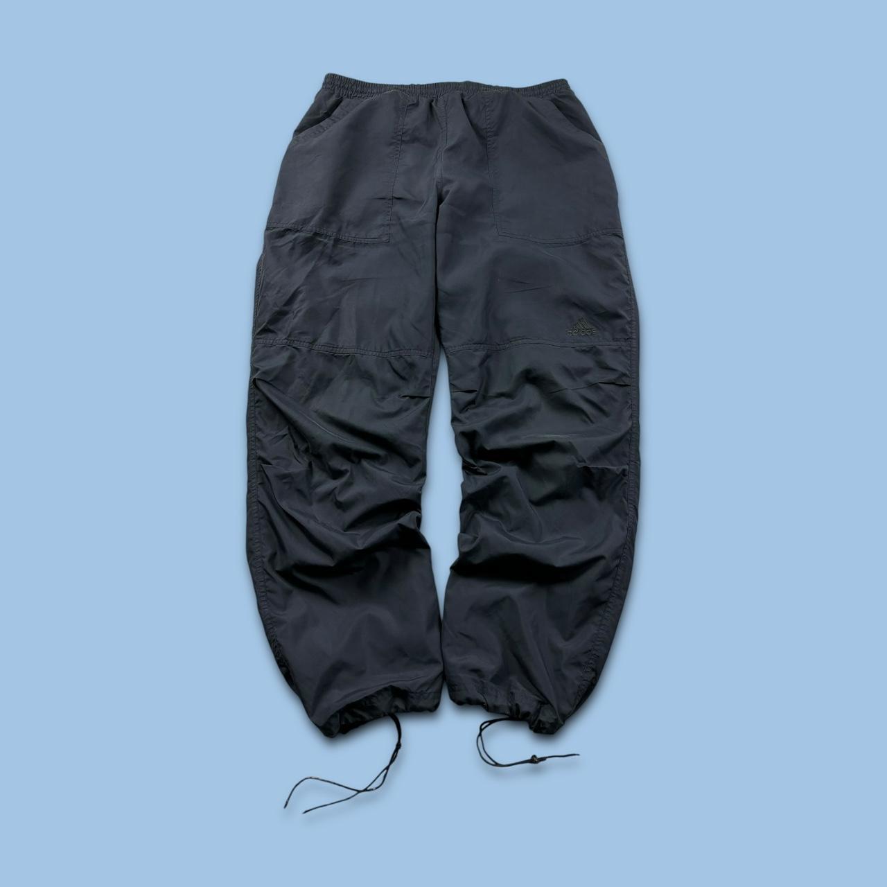VINTAGE Y2K ADIDAS TECHNICAL BAGGY TRACKSUIT BOTTOMS NAVY