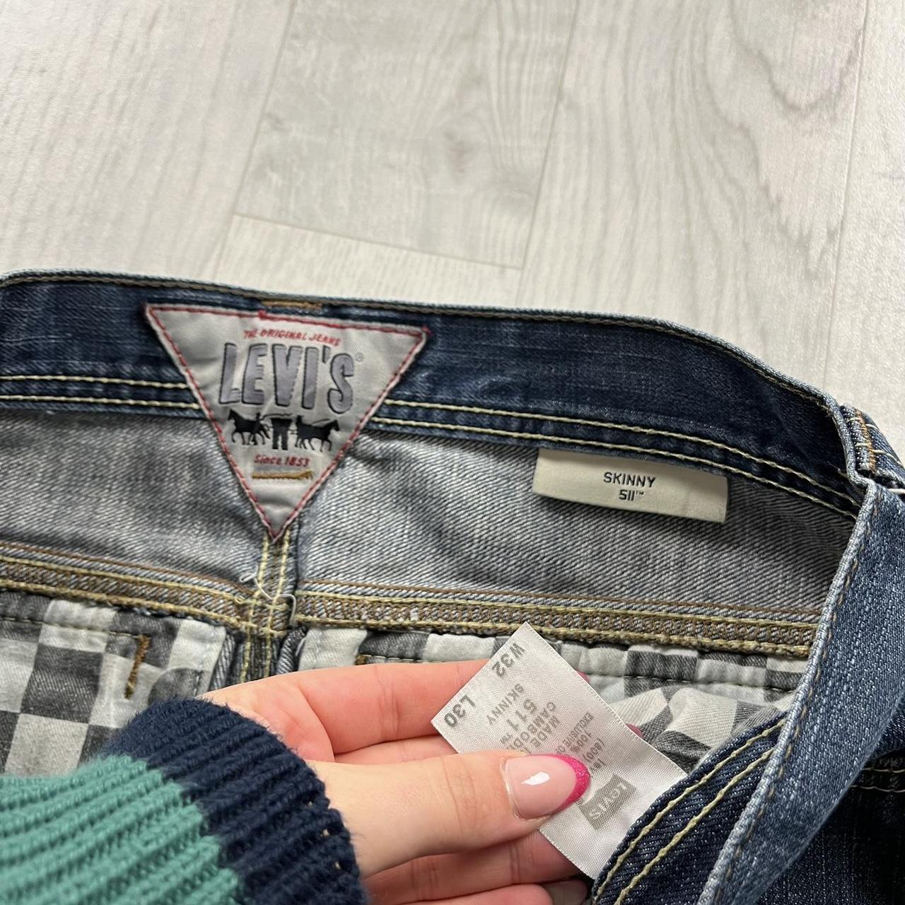 VINTAGE LEVIS 511 RED TABS SKINNY JEANS BLUE