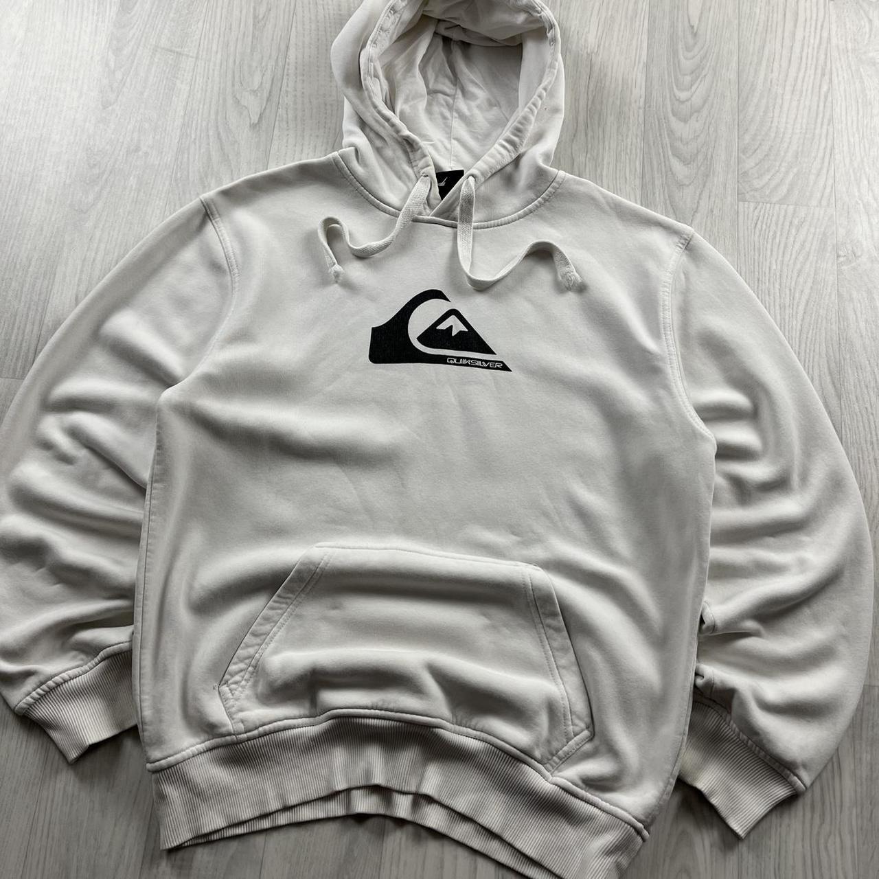 VINTAGE Y2K QUIKSILVER GRAPHIC HOODIE WHITE