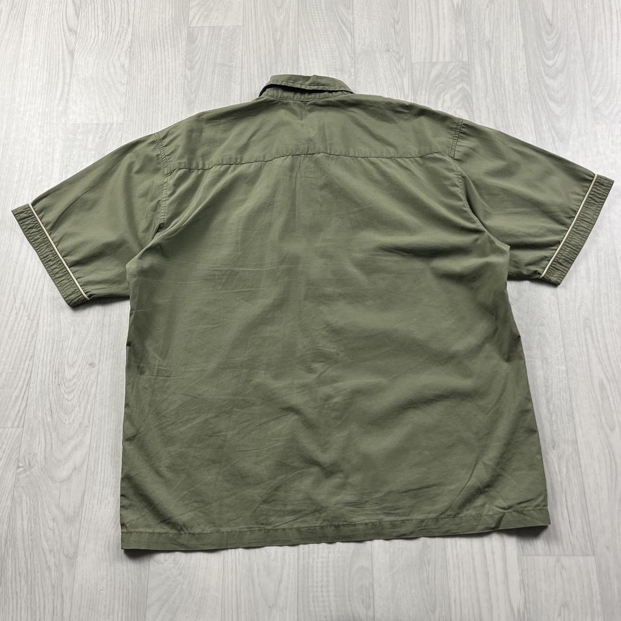 VINTAGE Y2K QUIKSILVER SHORT SLEEVE UTILITY SHIRT GREEN KHAKI