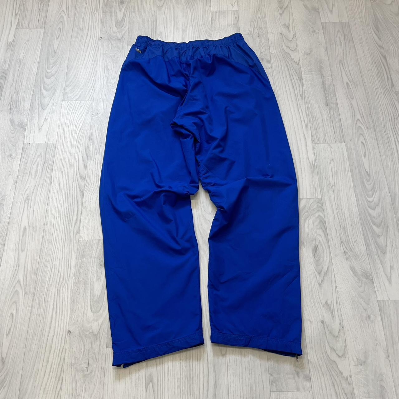 VINTAGE 00s ADIDAS BAGGY TRACKSUIT BOTTOMS BLUE (L)