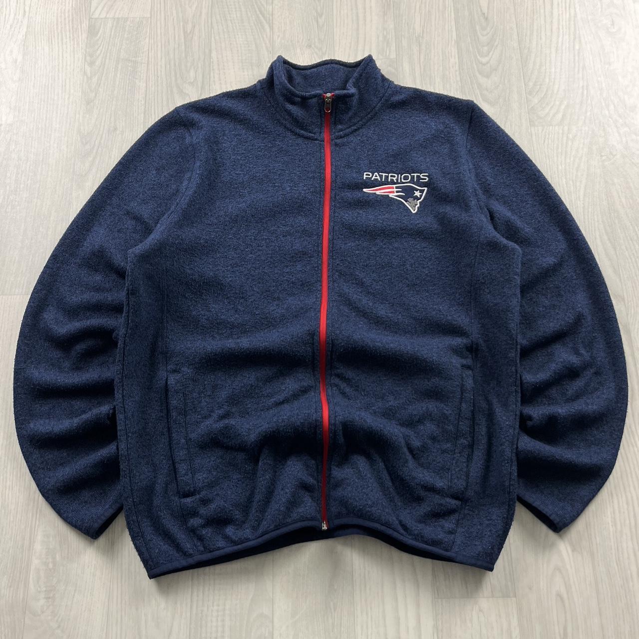 VINTAGE Y2K NFL PATRIOTS ZIP UP FLEECE NAVY