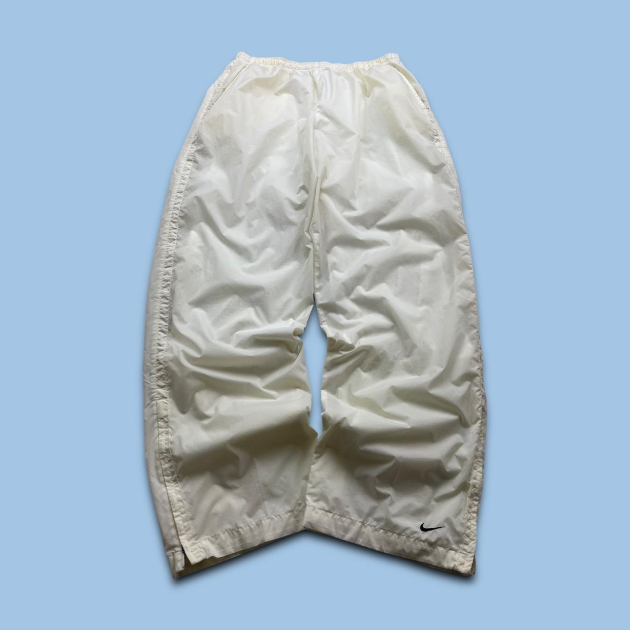 VINTAGE Y2K NIKE BAGGY TRACKSUIT BOTTOMS CREAM