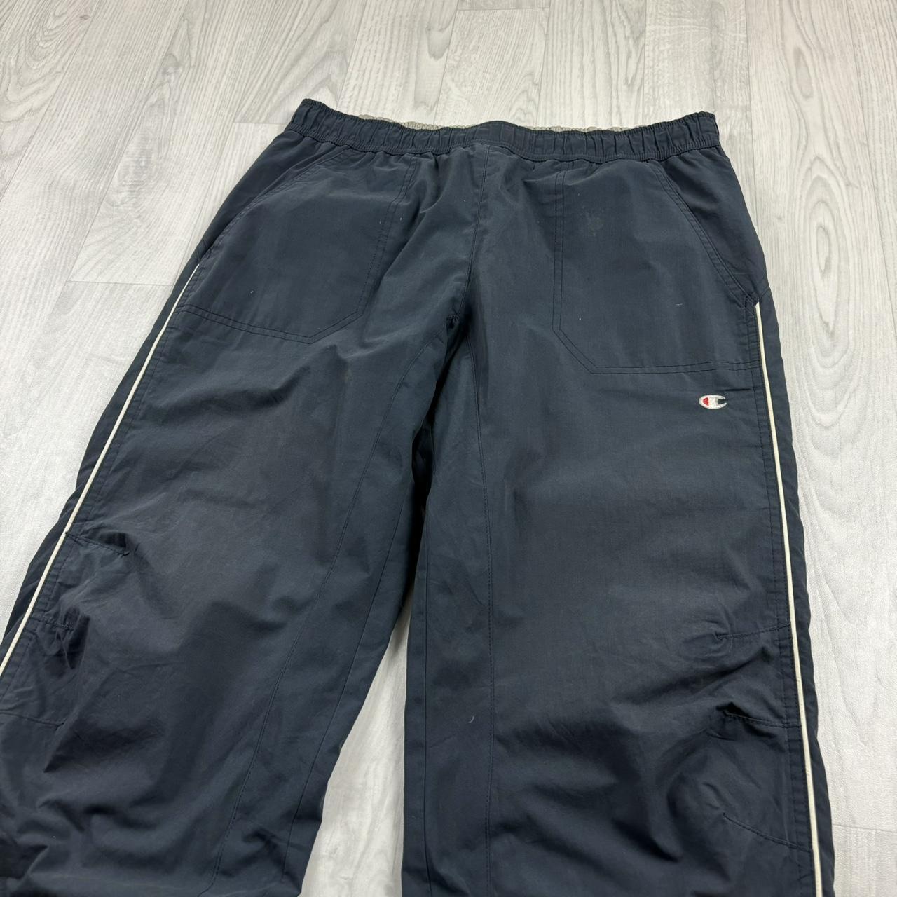 VINTAGE Y2K CHAMPION BAGGY TRACKSUIT BOTTOMS FADED NAVY