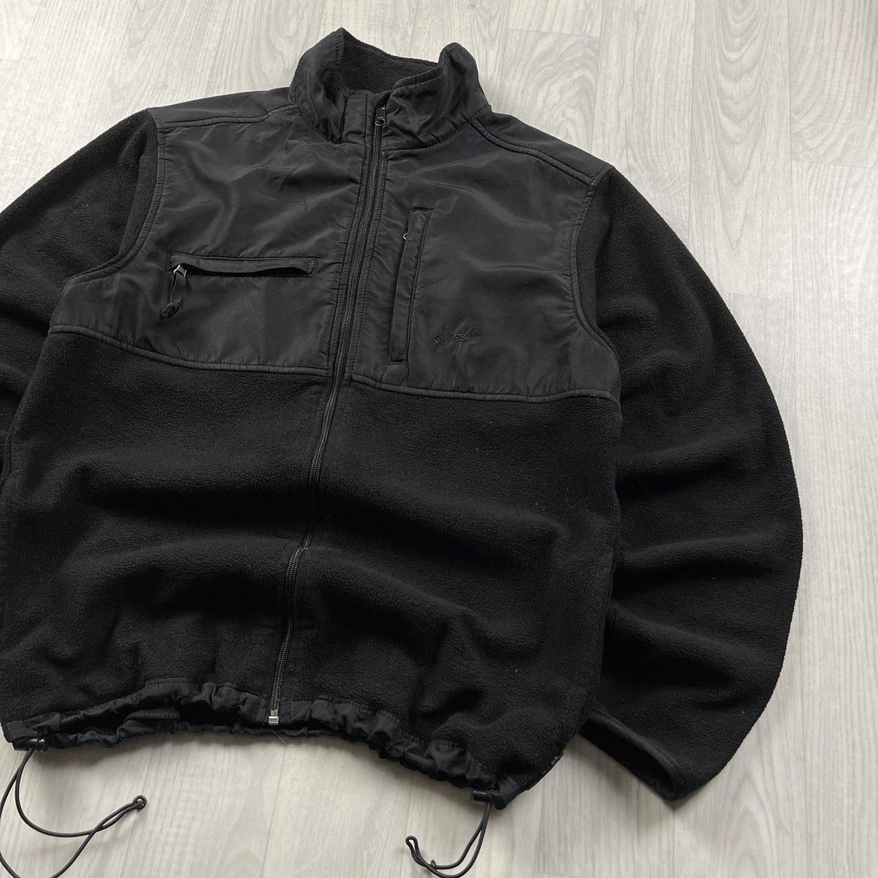 VINTAGE Y2K CHAPS ZIP UP TECHNICAL FLEECE BLACK