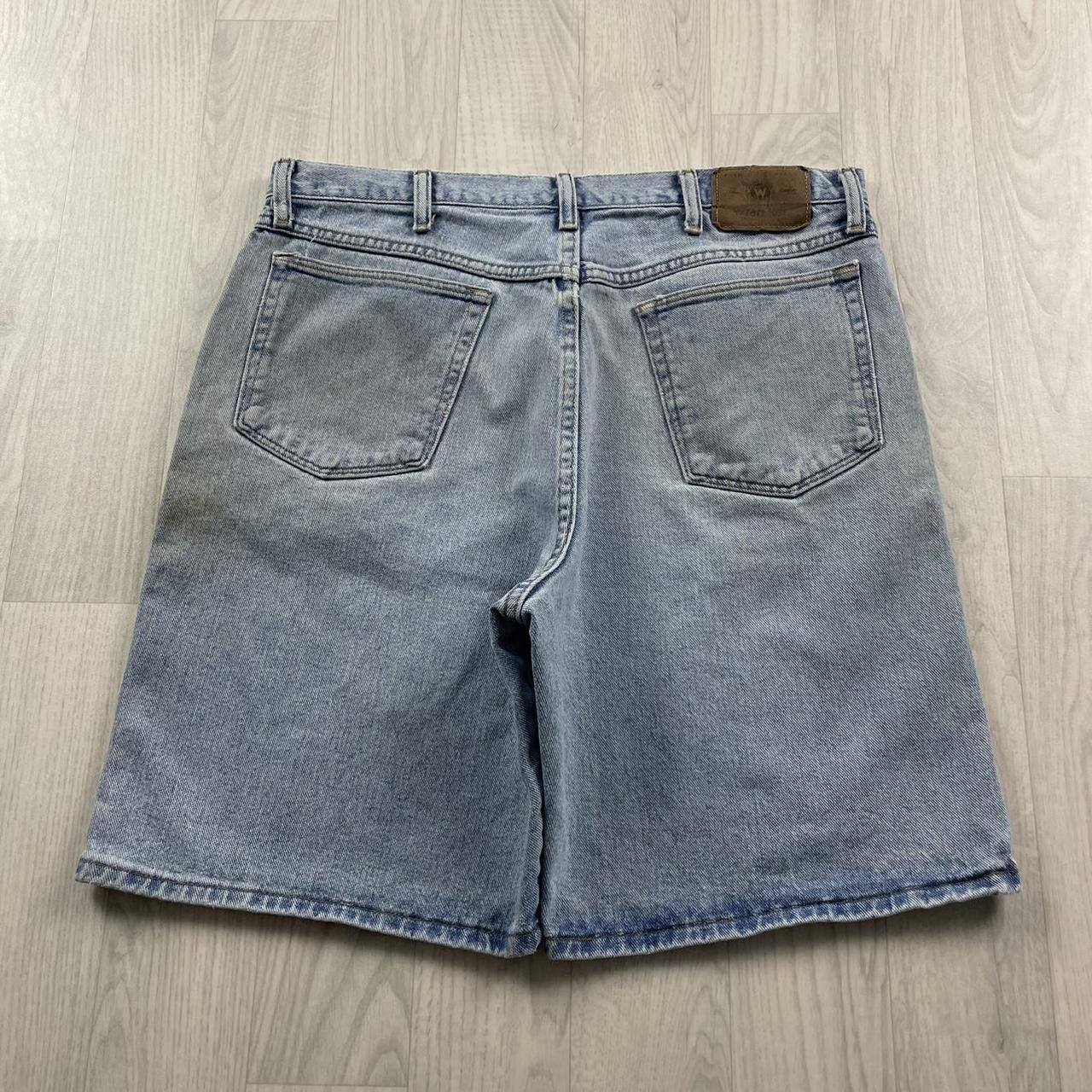 VINTAGE WRANGLER BAGGY LOOSE SKATER JORTS LIGHT BLUE (35w)