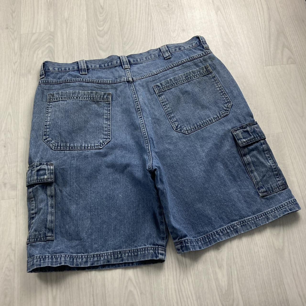 VINTAGE WRANGLER BAGGY CARPENTER JORTS BLUE (38w)
