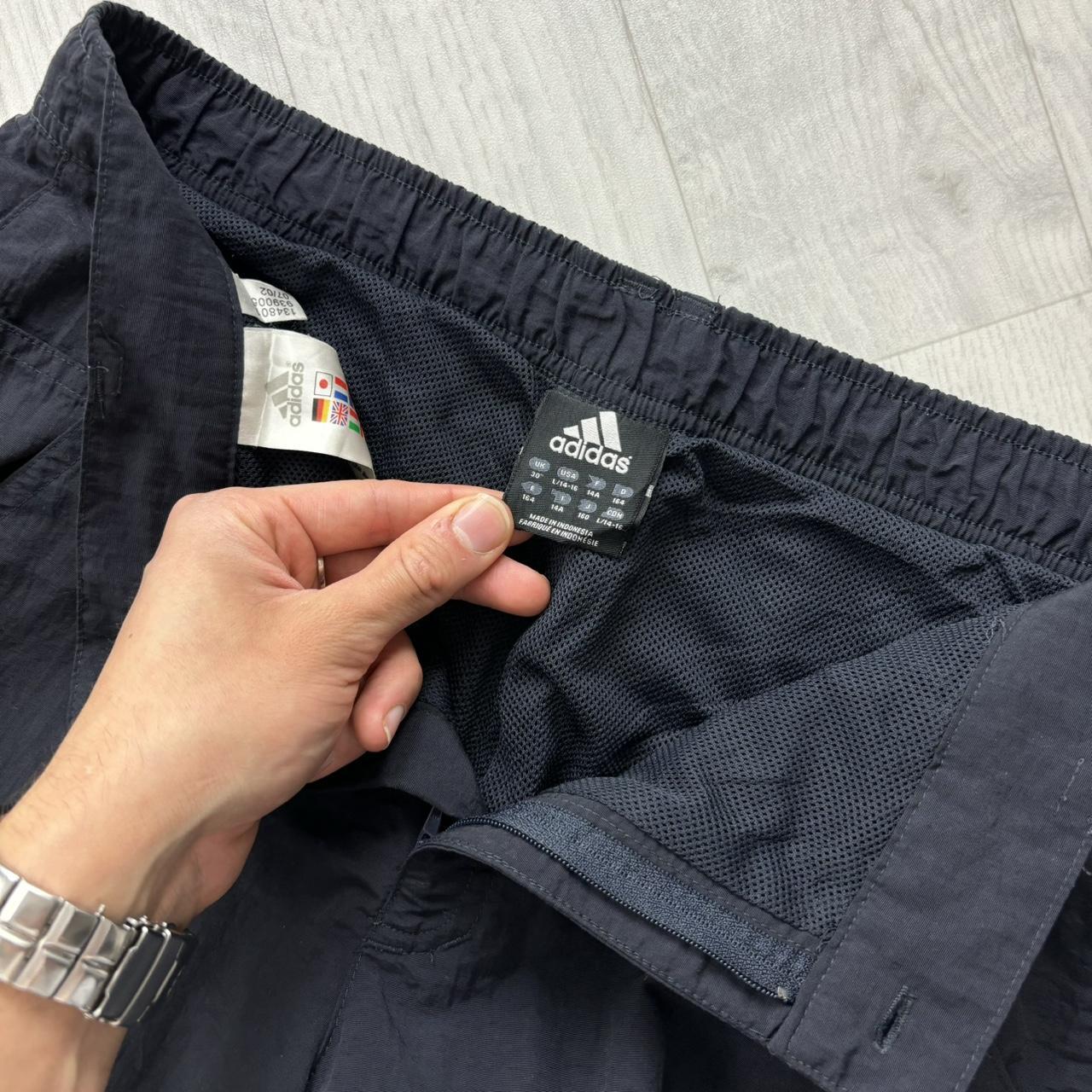 VINTAGE Y2K ADIDAS BAGGY TRACKSUIT BOTTOMS NAVY