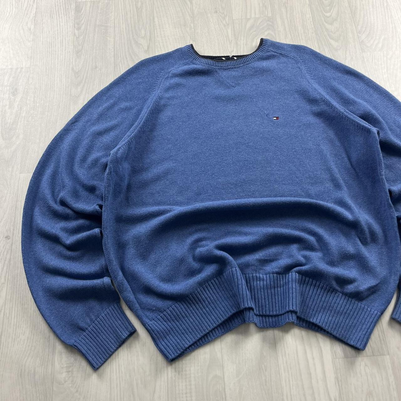 VINTAGE Y2K TOMMY HILFIGER KNITTED JUMPER BLUE