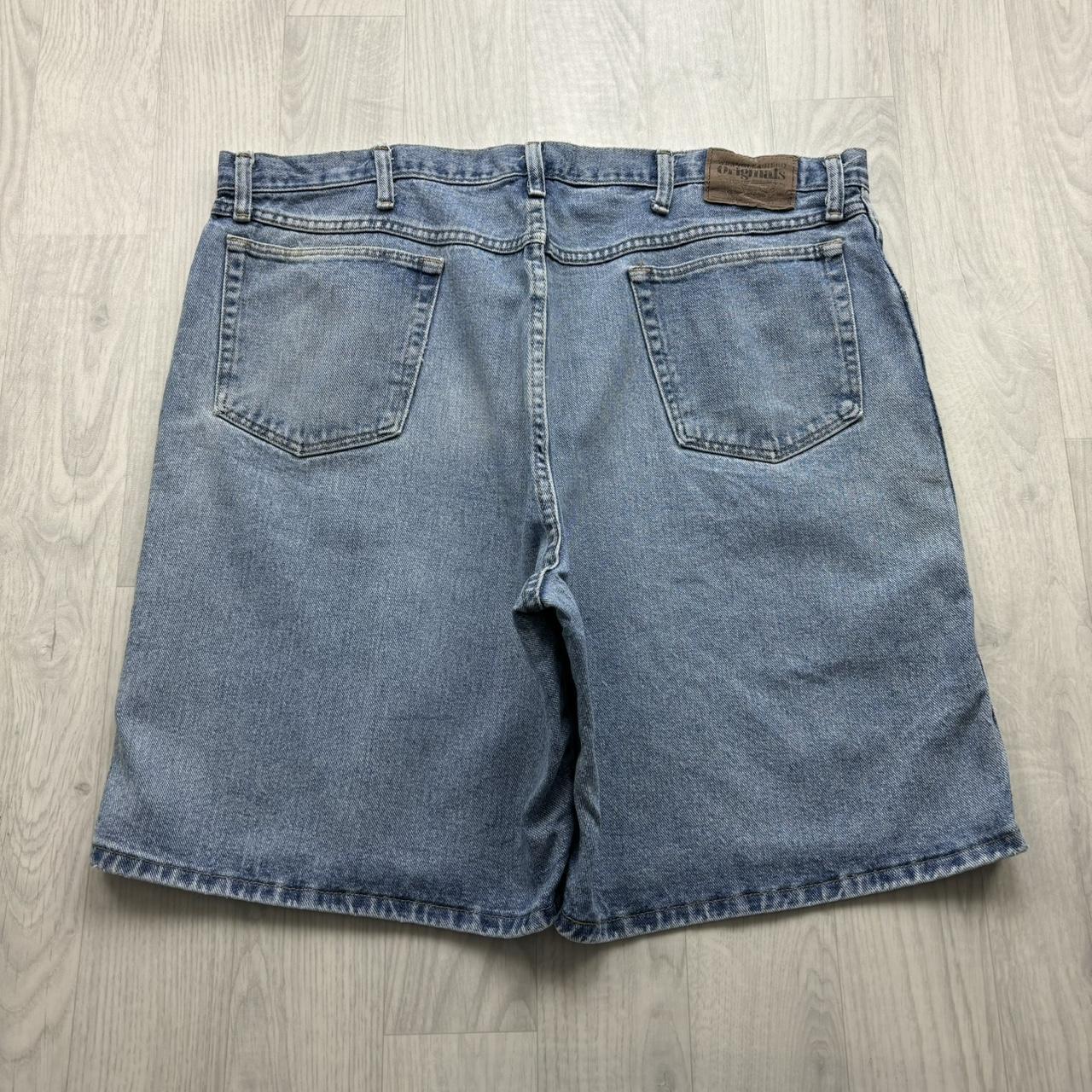 VINTAGE 00s WRANGLER BAGGY LOOSE JORTS LIGHT BLUE