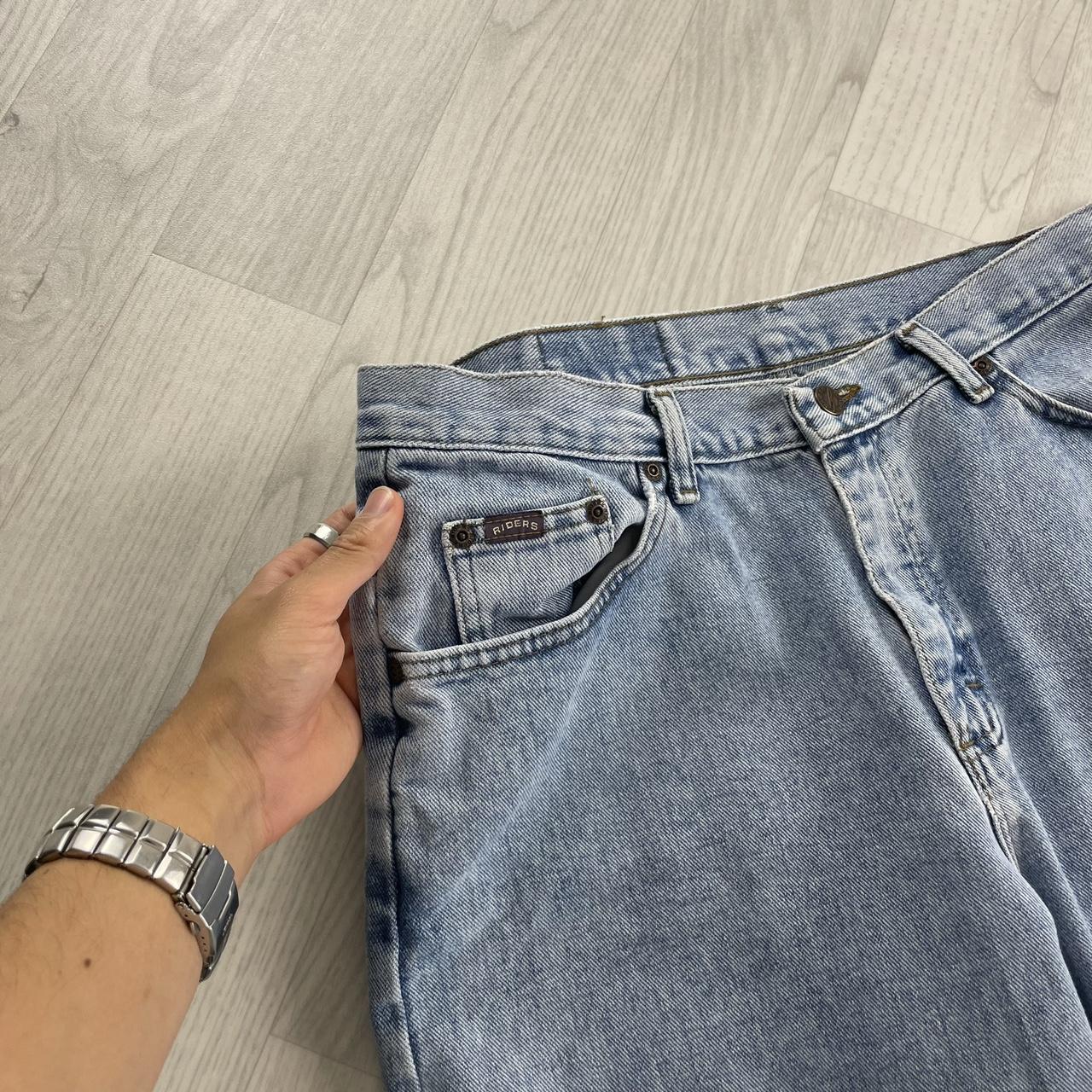VINTAGE LEE RIDERS BAGGY LOOSE SKATER JORTS LIGHT BLUE (34w)