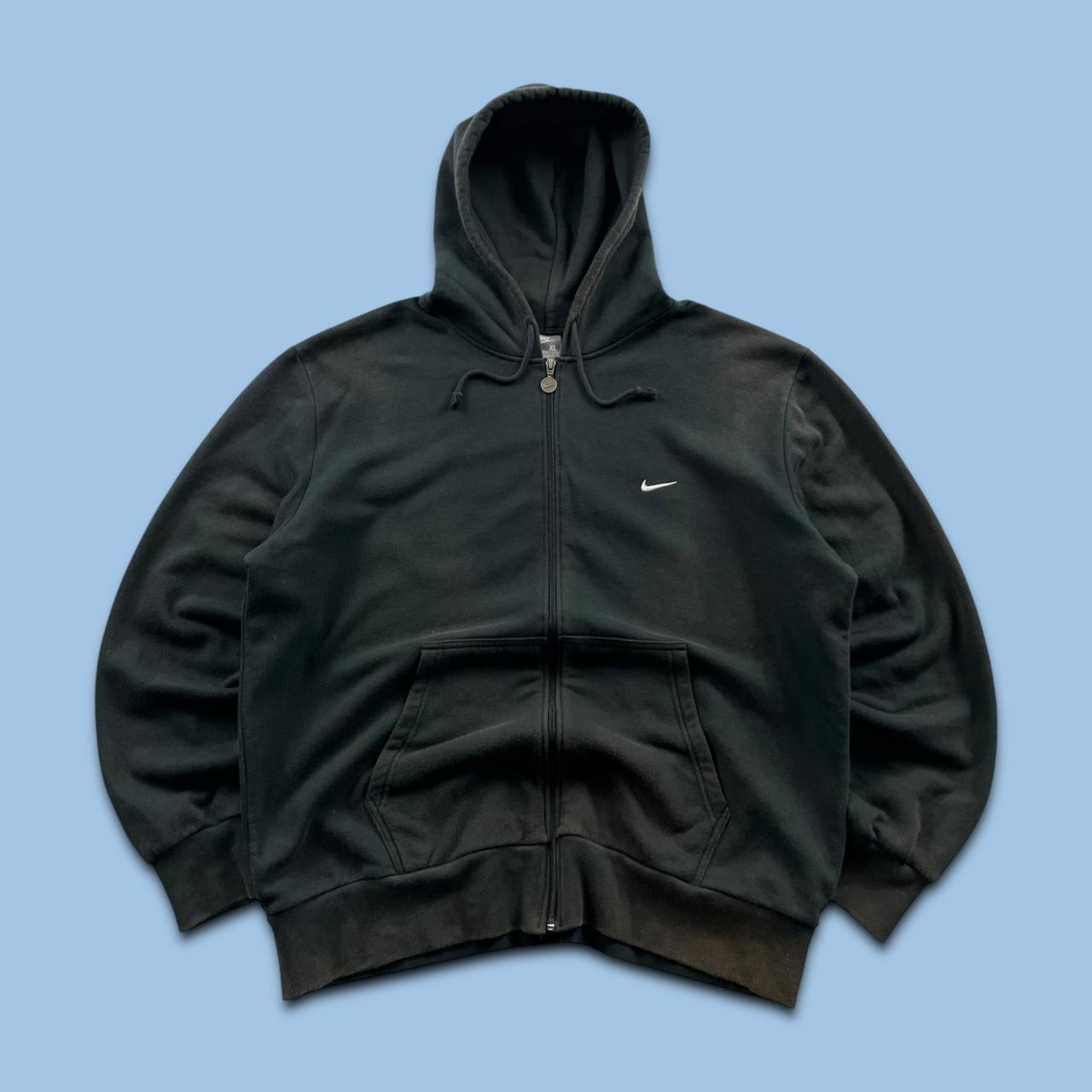 VINTAGE Y2K NIKE ZIP HOODIE BLACK