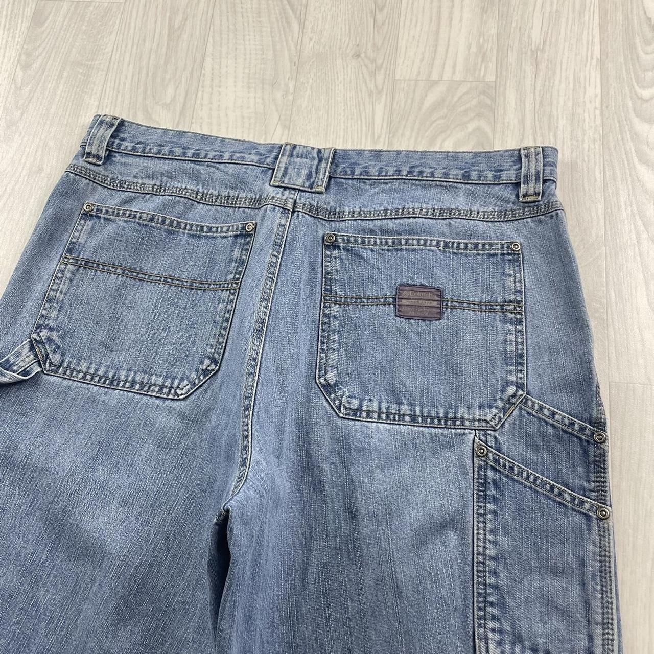 VINTAGE COLUMBIA BAGGY LOOSE CARPENTER JORTS BLUE (36w)