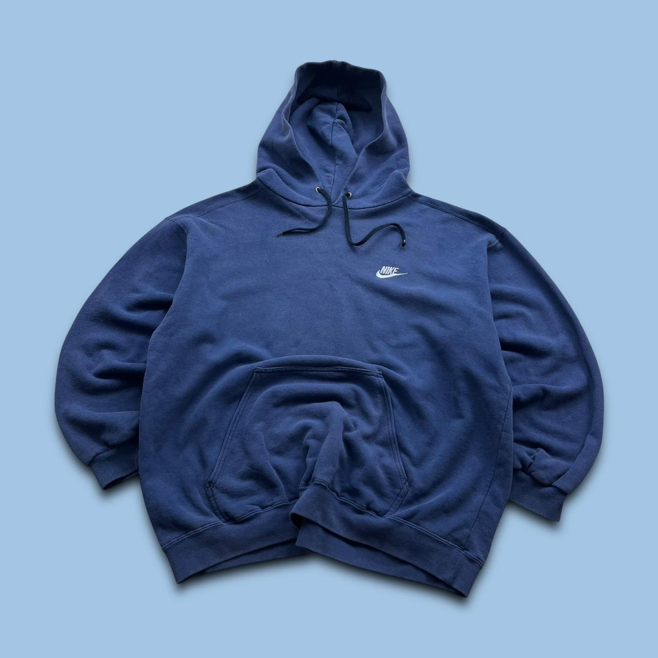 VINTAGE 90s NIKE BOXY HOODIE NAVY