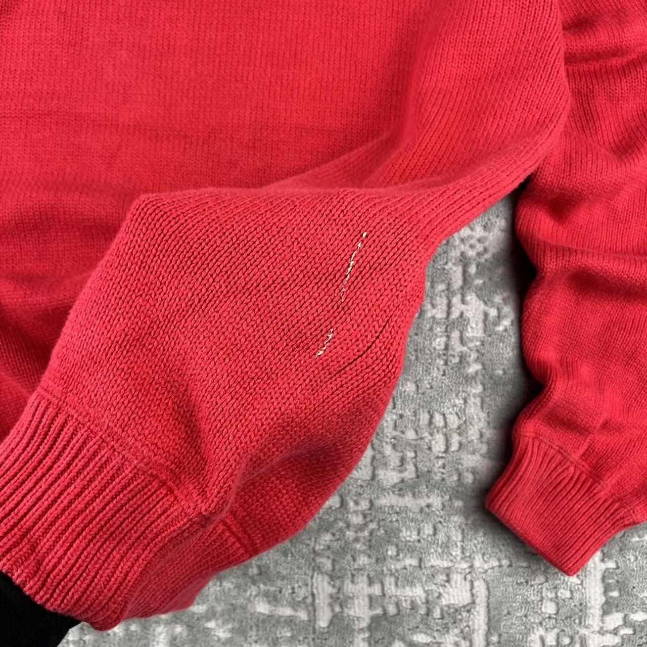 VINTAGE Y2K TOMMY HILFIGER CHUNKY ESSENTIAL KNITTED JUMPER RED