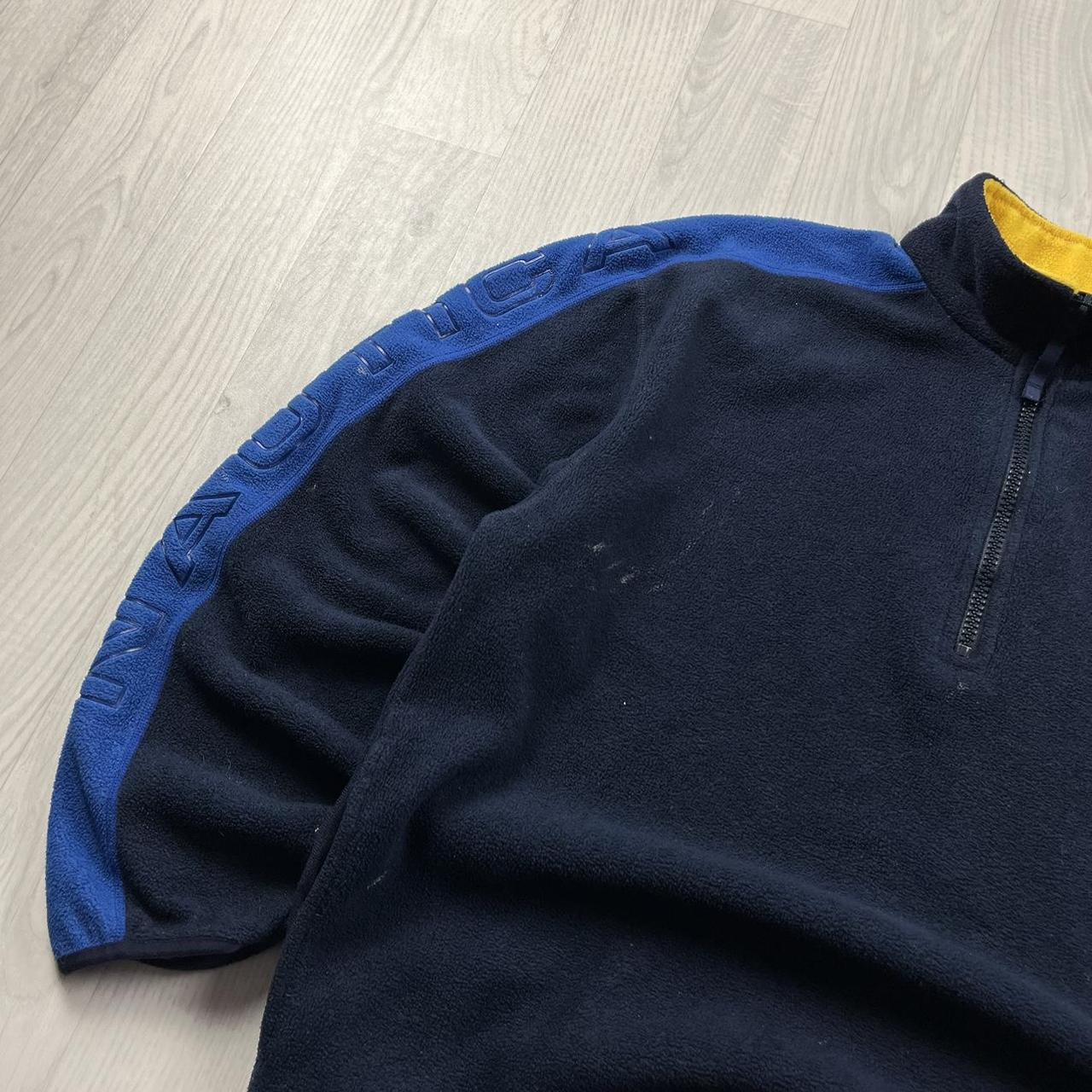 VINTAGE Y2K NAUTICA QUARTER ZIP FLEECE SWEATSHIRT NAVY