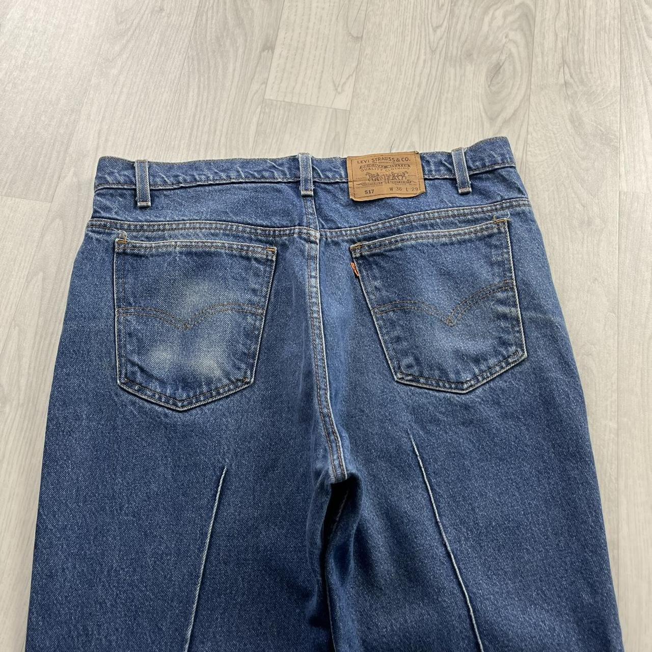 VINTAGE LEVIS ORANGE TABS STRAIGHT BOOTCUT JEANS BLUE