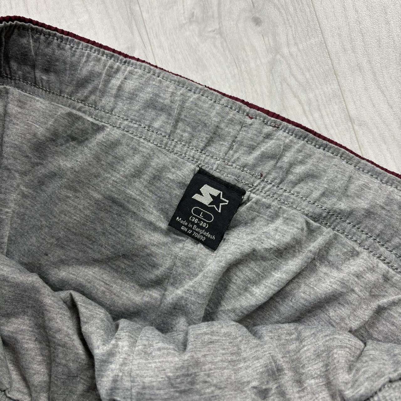 VINTAGE Y2K STARTER BAGGY TRACKSUIT BOTTOMS BURGUNDY