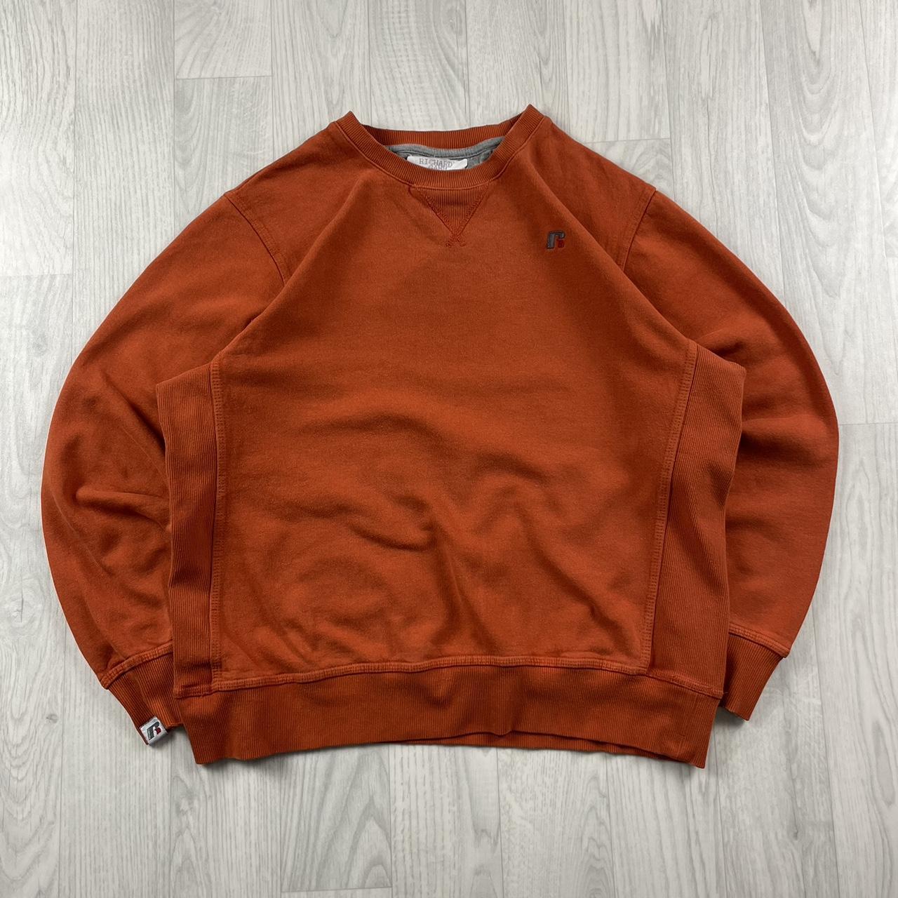 VINTAGE RUSSELL ATHLETIC BLANK SWEATSHIRT ORANGE (M)