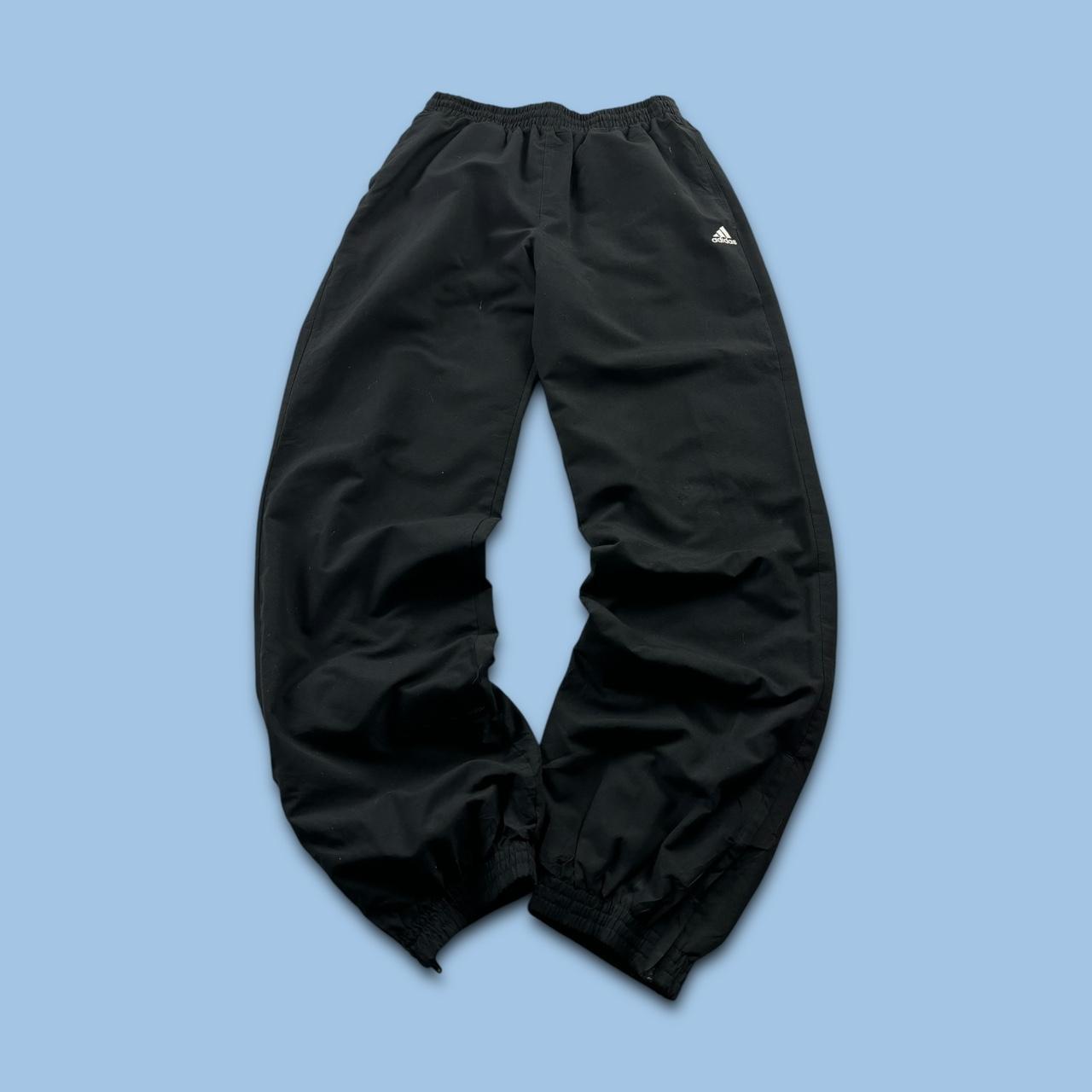ADIDAS BAGGY TRACKSUIT BOTTOMS BLACK