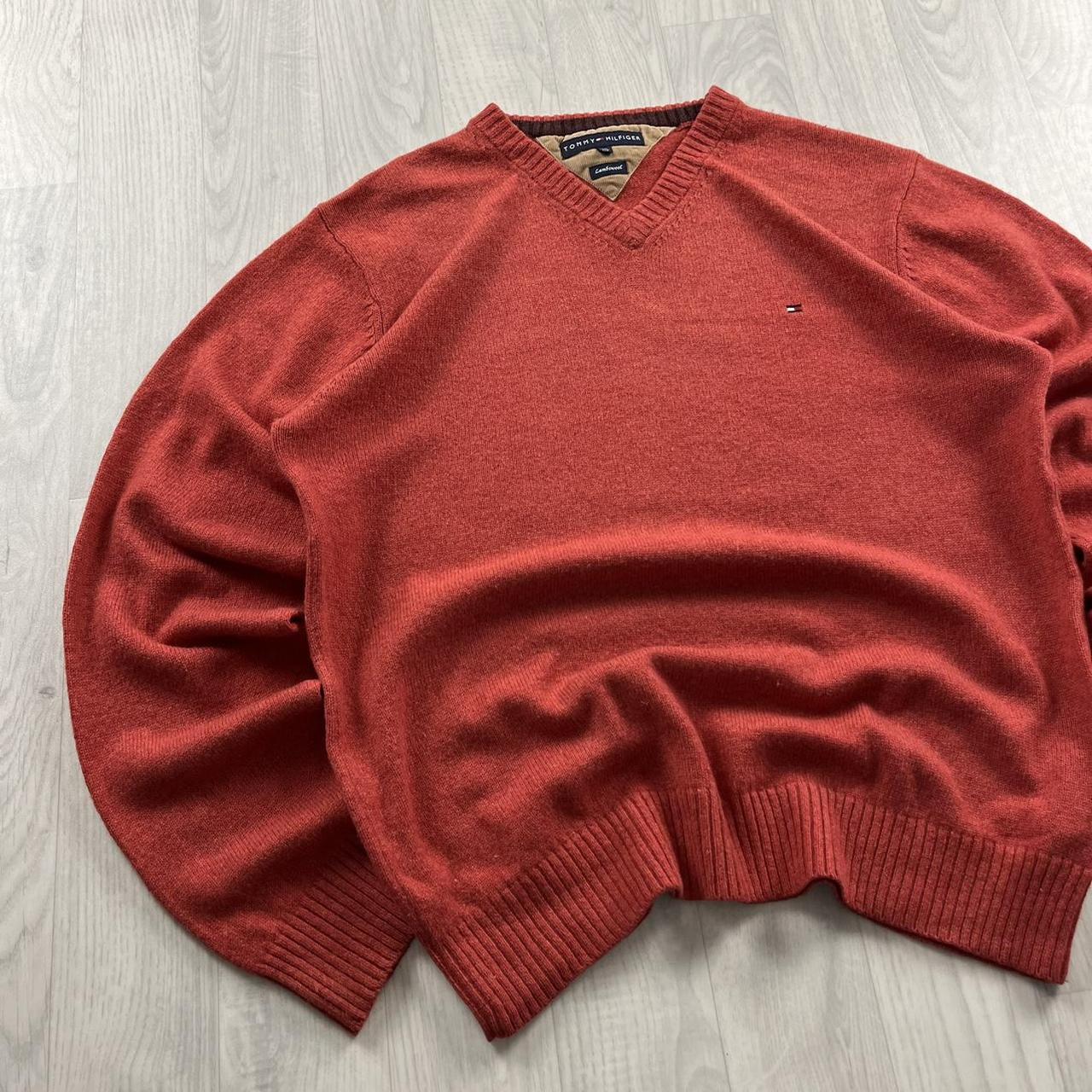 VINTAGE Y2K TOMMY HILFIGER CHUNKY KNITTED JUMPER RED