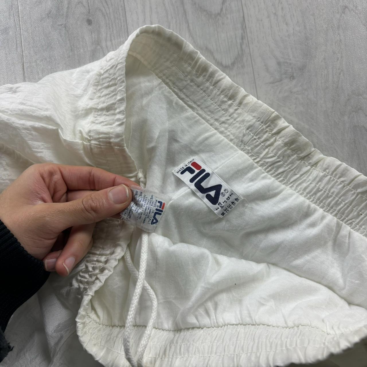 VINTAGE Y2K FILA BAGGY TRACKSUIT BOTTOMS WHITE