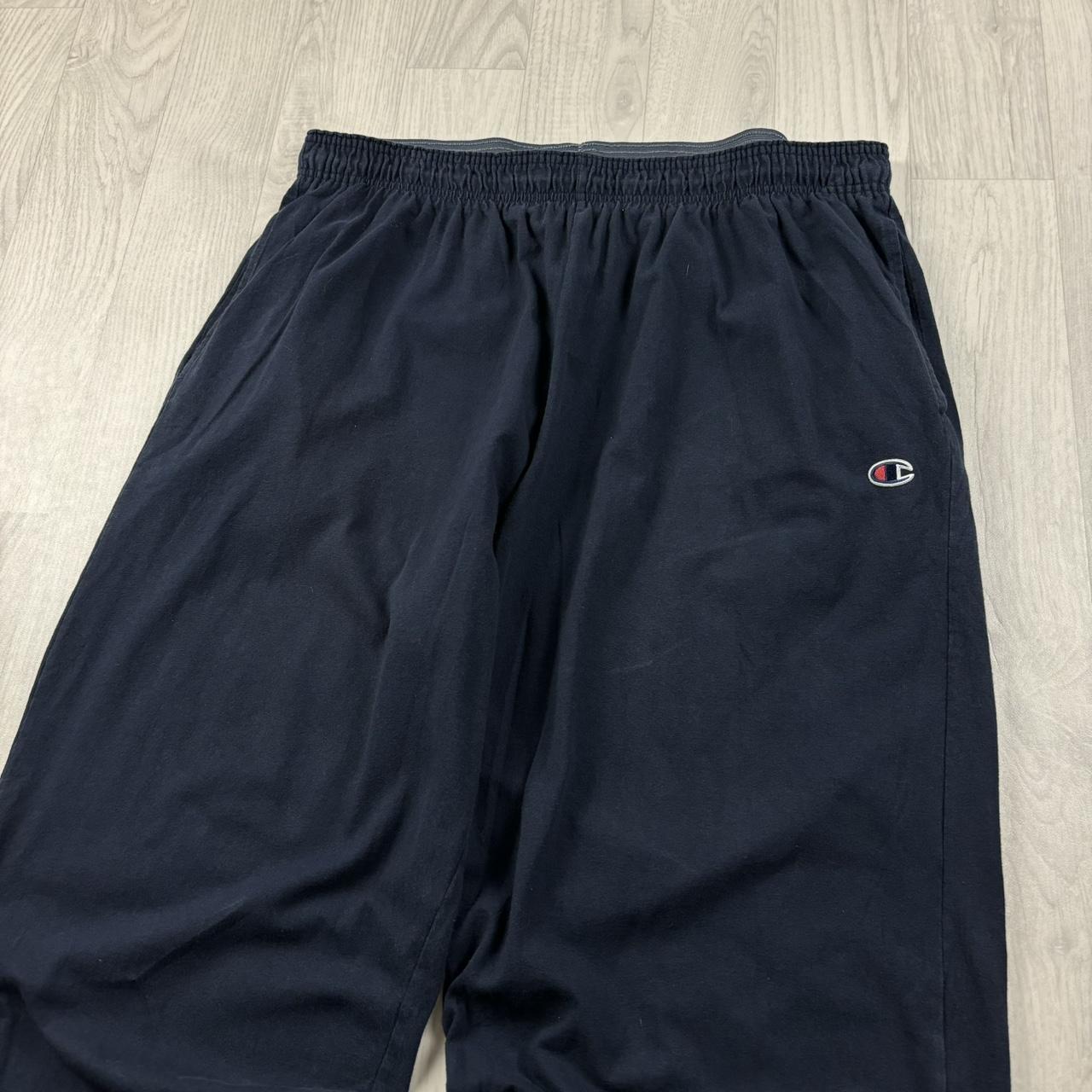 VINTAGE 00s CHAMPION WIDE LEG LIGHTWEIGHT SWEATPANTS NAVY