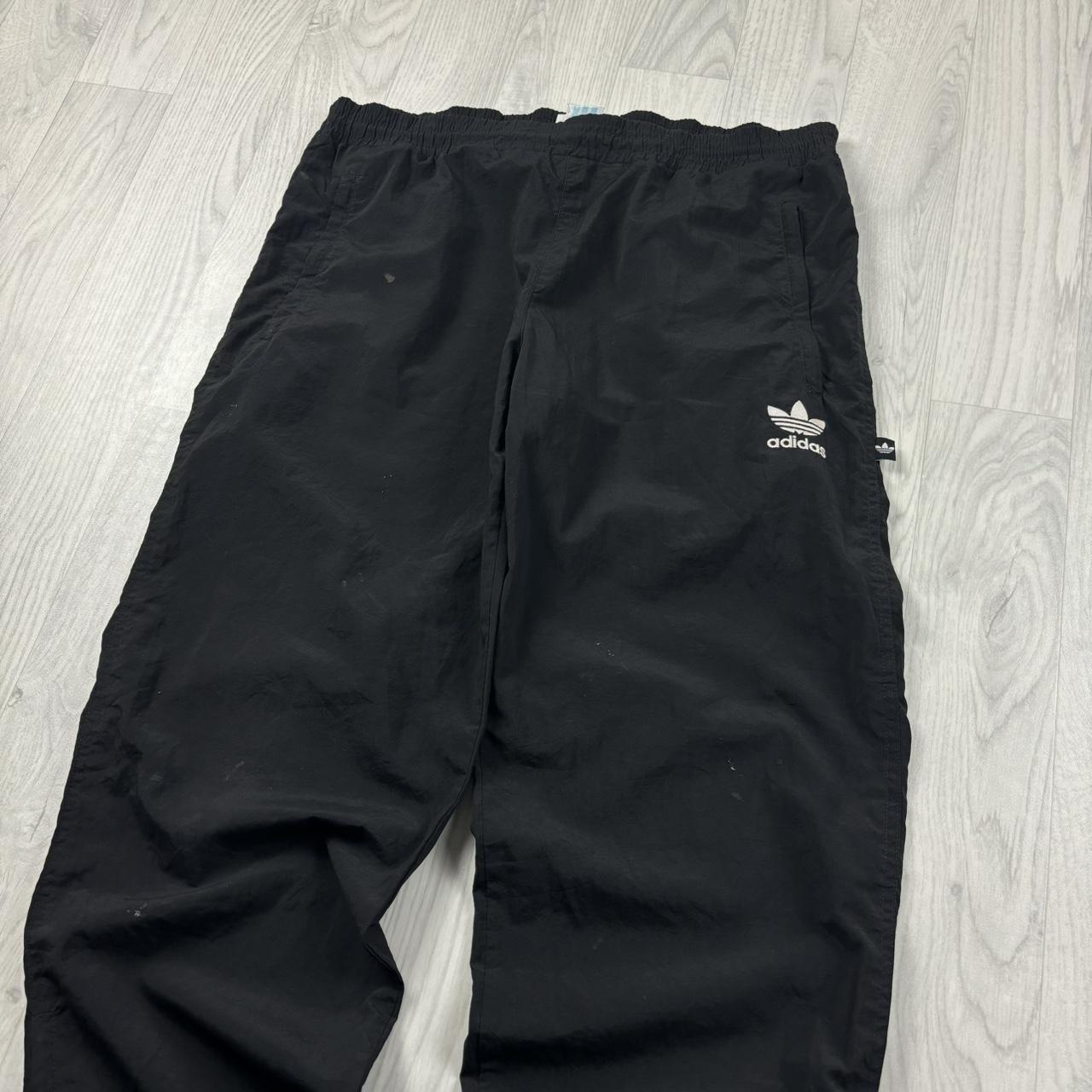 VINTAGE 90s ADIDAS BAGGY TRACKSUIT BOTTOMS BLACK