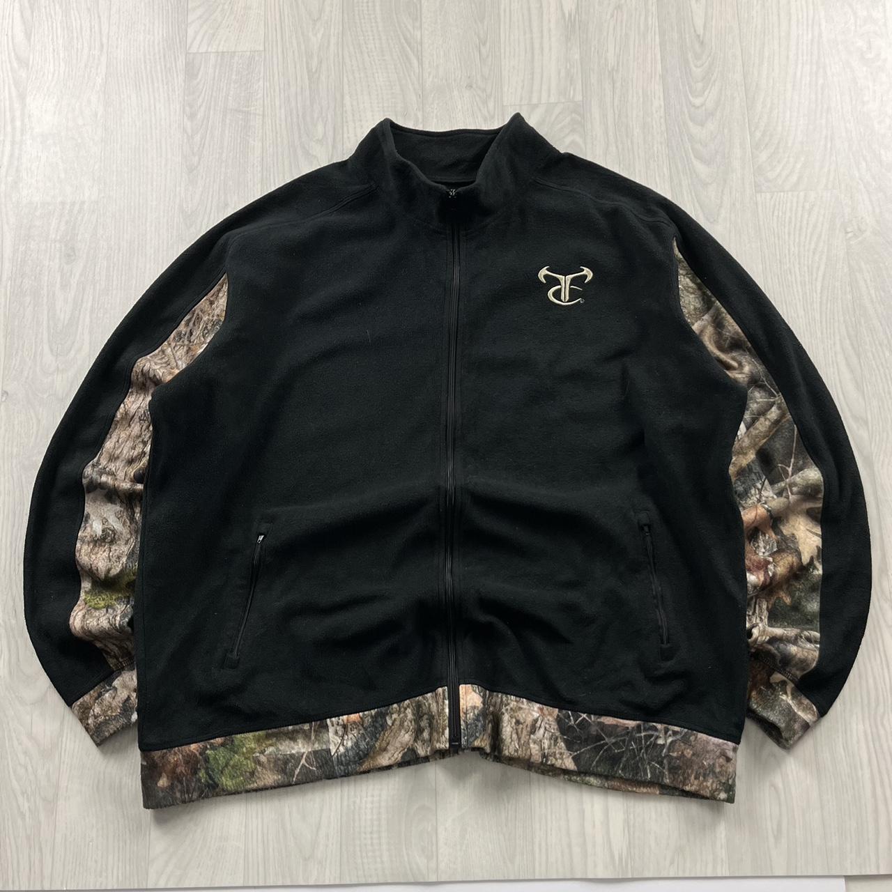 VINTAGE REALTREE ZIP UP FLEECE CAMO BLACK