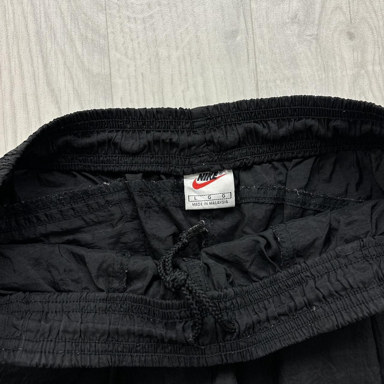 VINTAGE 90s NIKE BAGGY SHELL TRACKSUIT BOTTOMS BLACK