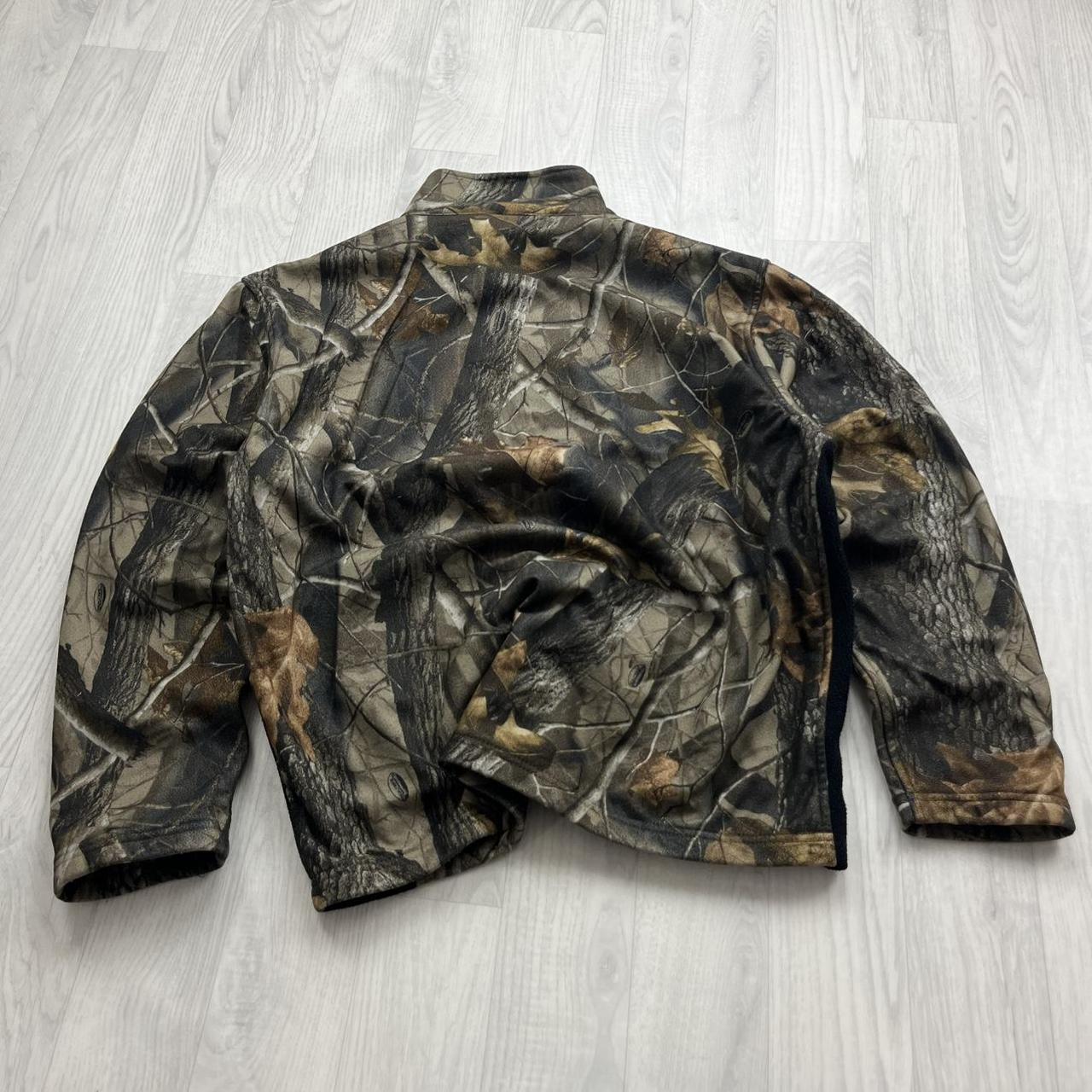 VINTAGE Y2K REALTREE CAMO ZIP UP FLEECE BLACK