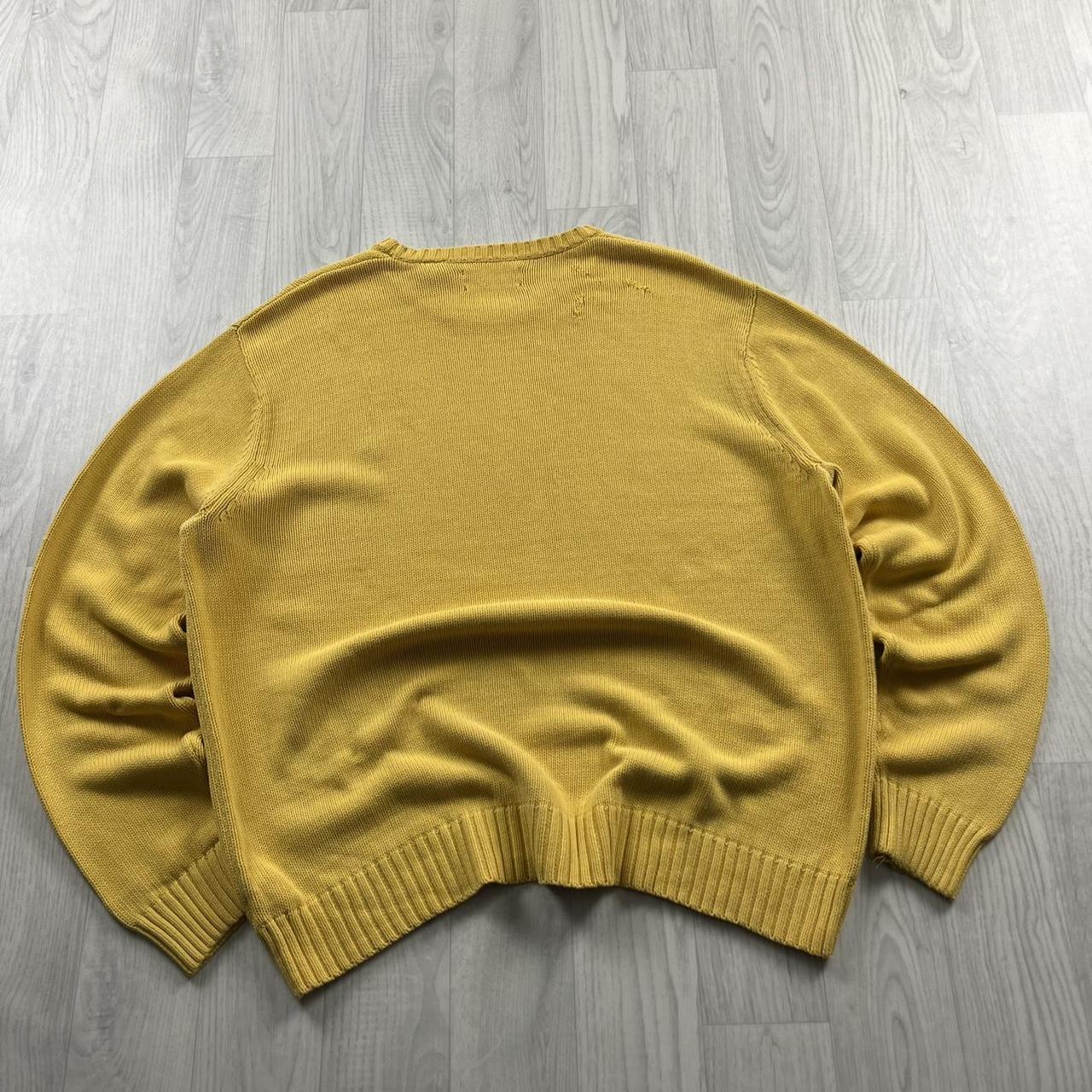 VINTAGE Y2K CHAPS CHUNKY KNITTED JUMPER YELLOW