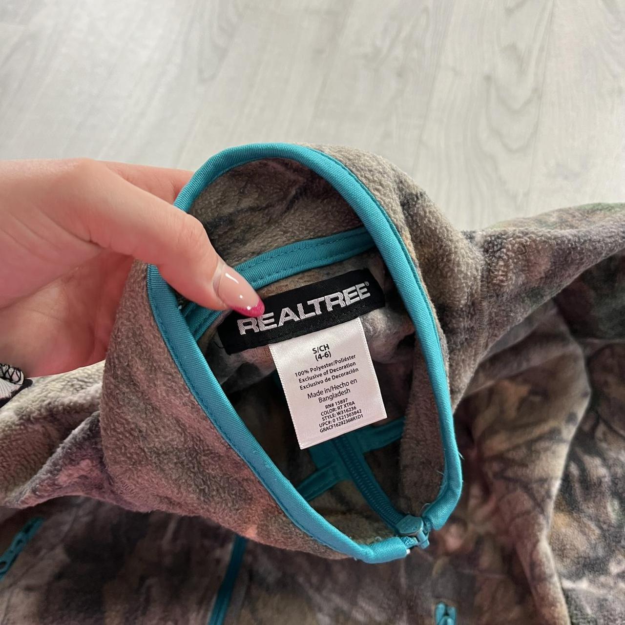 VINTAGE REALTREE ZIP UP FLEECE CAMO BLUE
