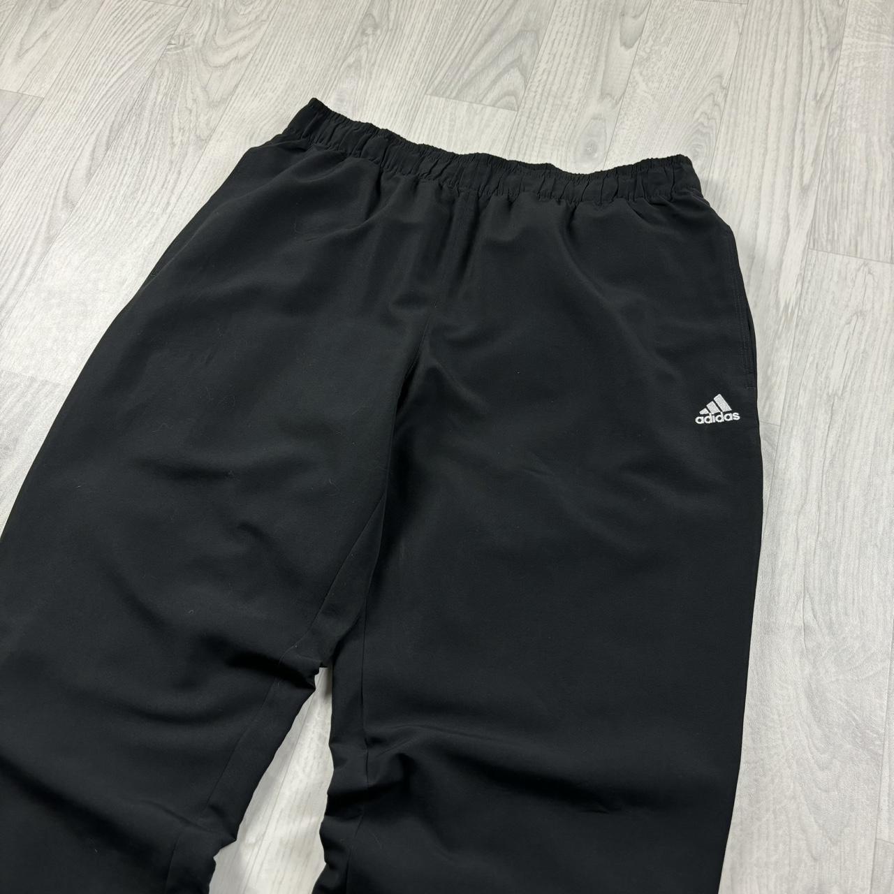 ADIDAS BAGGY TRACKSUIT BOTTOMS BLACK