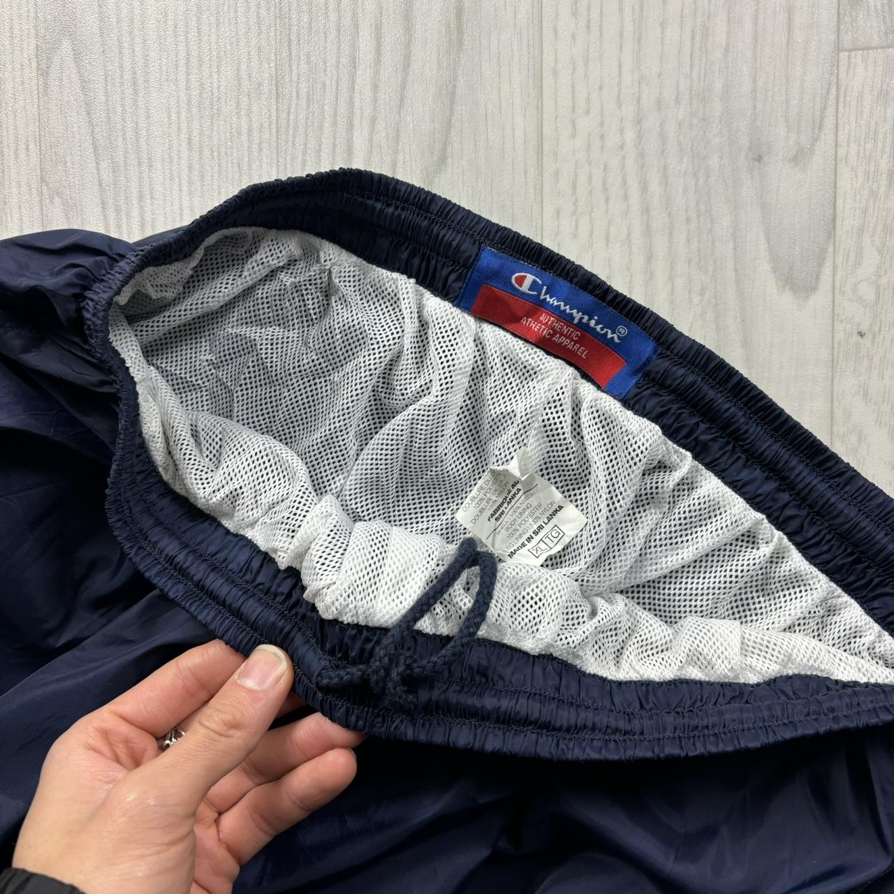 VINTAGE Y2K CHAMPION BAGGY SHELL TRACKSUIT BOTTOMS NAVY