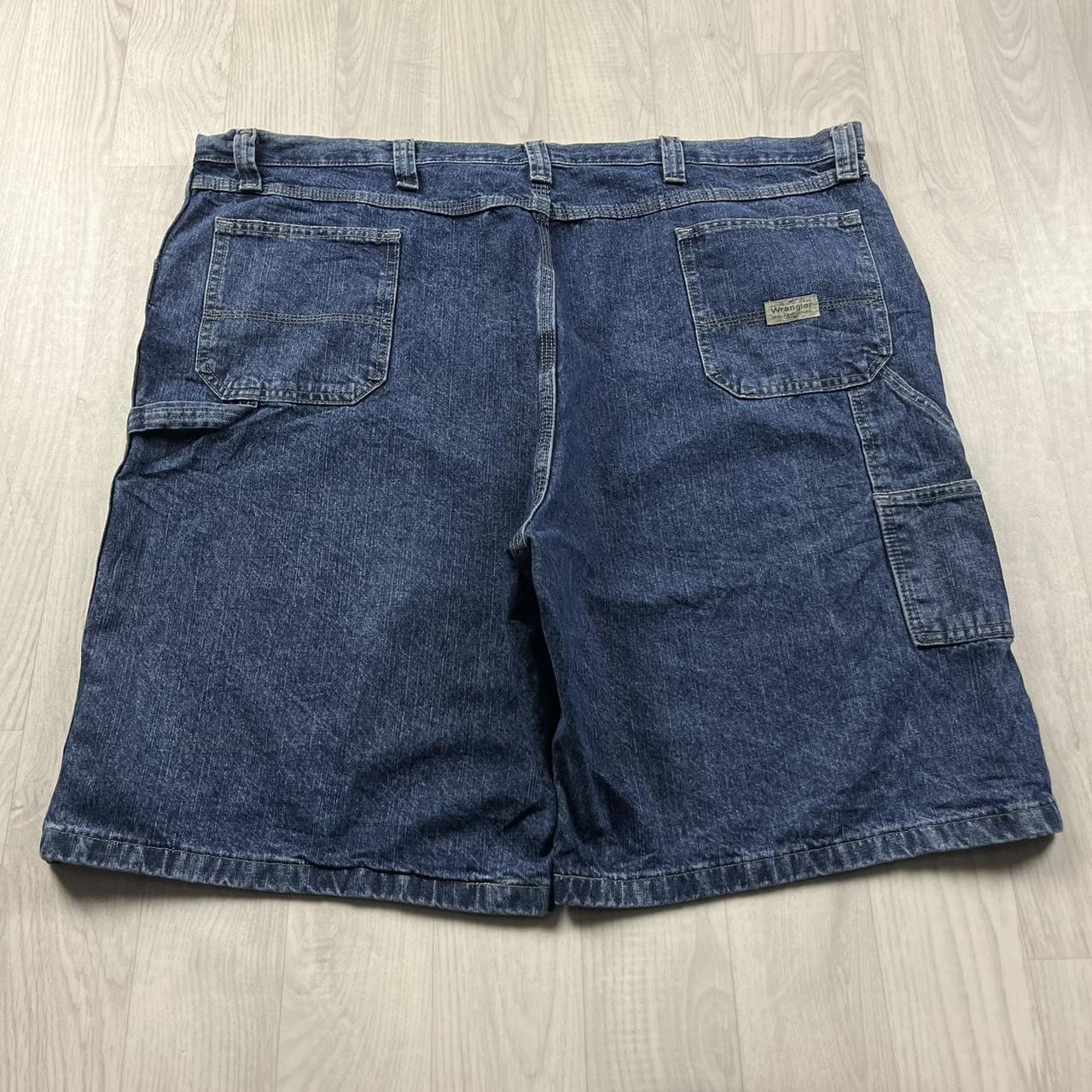 VINTAGE 00s WRANGLER BAGGY LOOSE CARPENTER JORTS NAVY BLUE