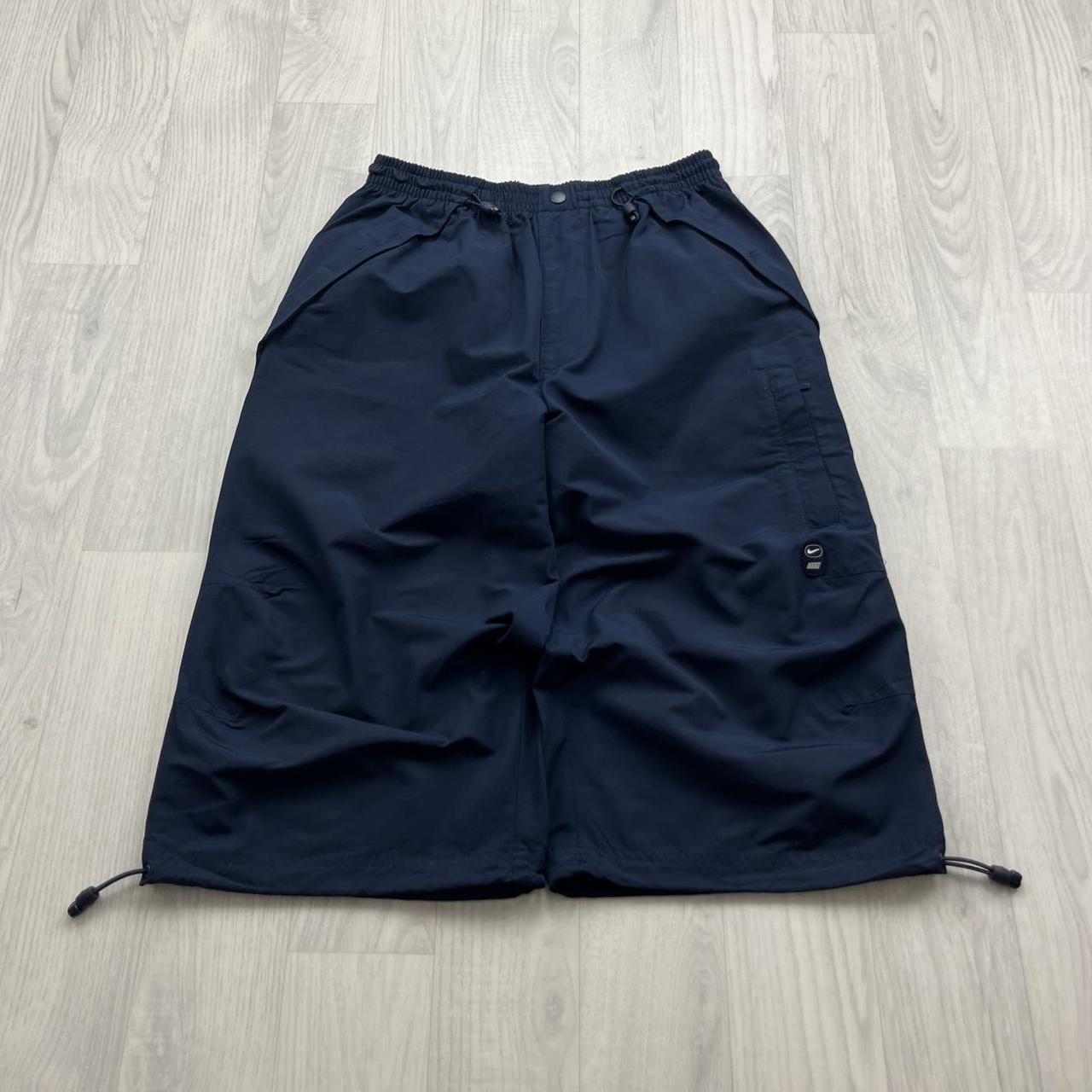 VINTAGE Y2K NIKE BAGGY TECHNICAL SHORTS NAVY