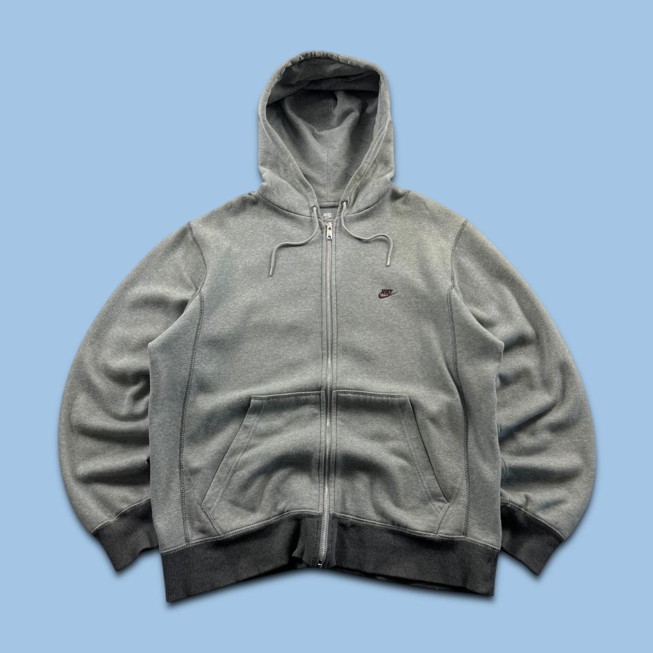 VINTAGE Y2K NIKE ZIP HOODIE GREY
