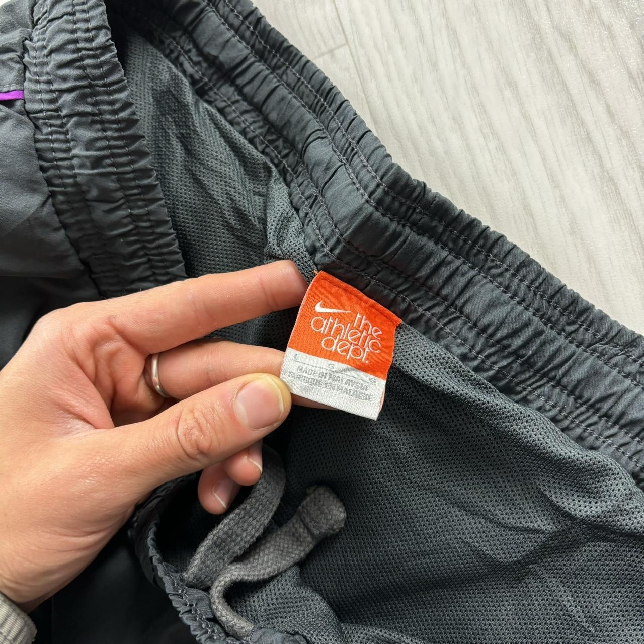 VINTAGE Y2K NIKE LOW RISE BAGGY TRACKSUIT BOTTOMS GREY