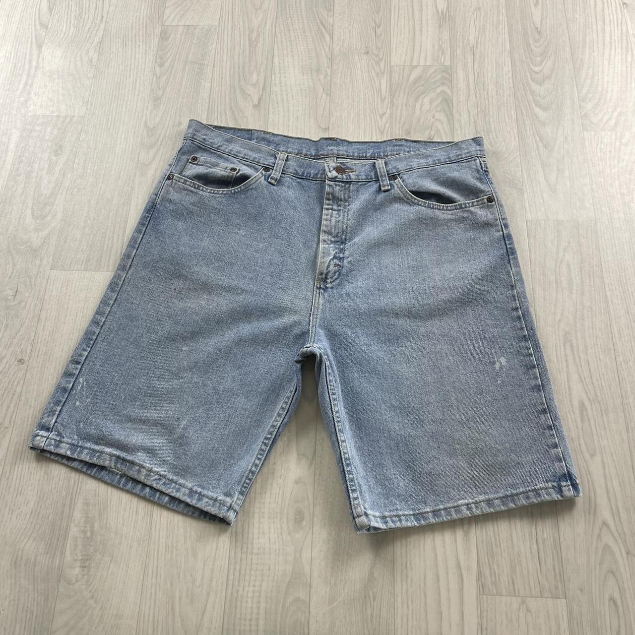 VINTAGE WRANGLER BAGGY LOOSE SKATER JORTS LIGHT BLUE (36w)