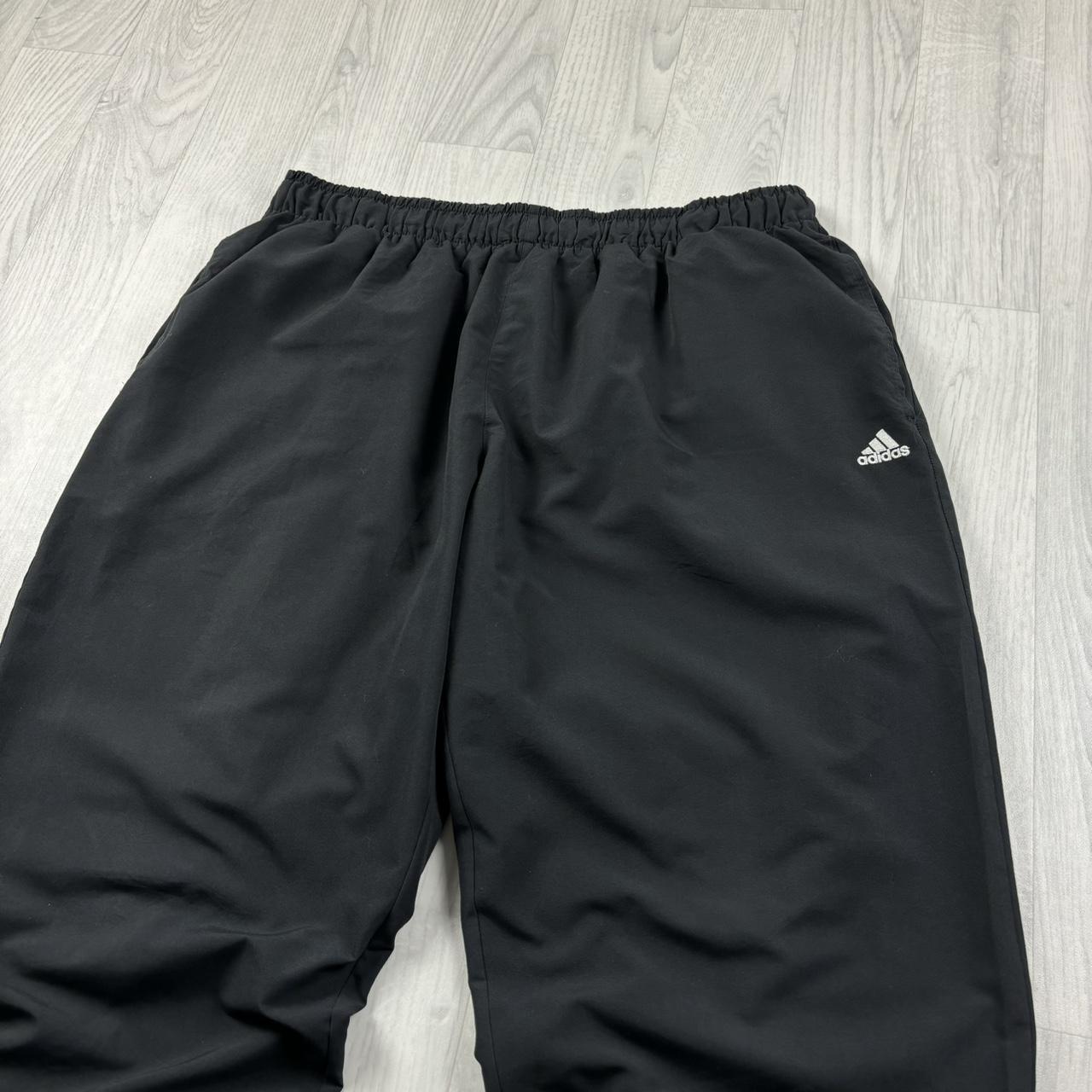 ADIDAS BAGGY TRACKSUIT BOTTOMS BLACK