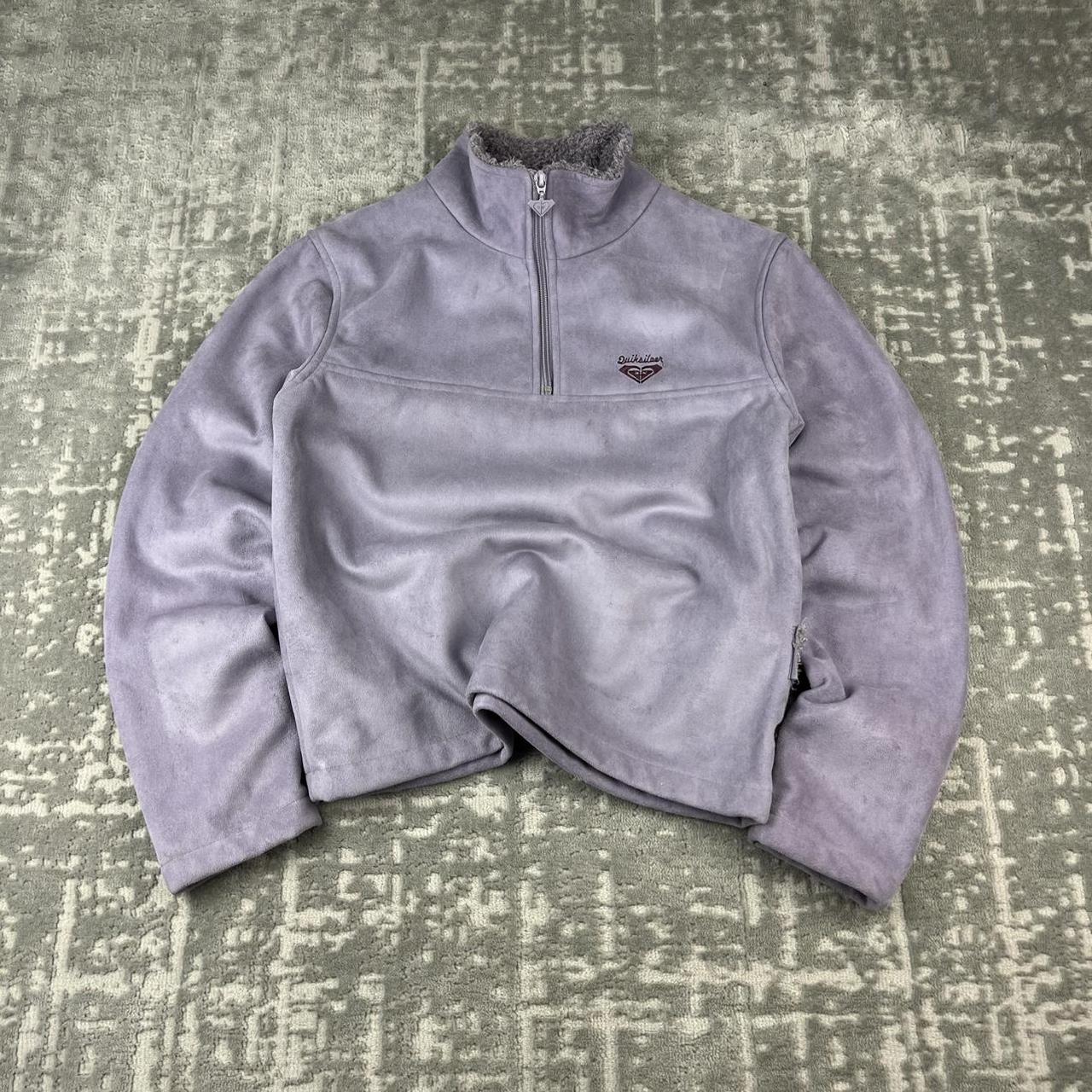 VINTAGE Y2K QUIKSILVER QUARTER ZIP FLEECE PURPLE LILAC