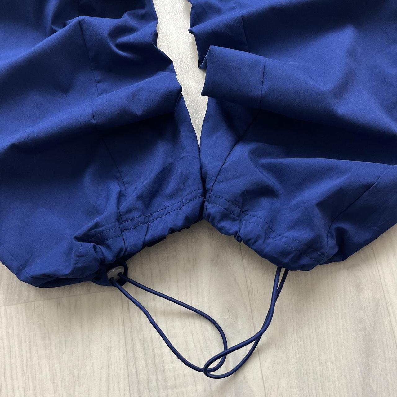 VINTAGE Y2K ADIDAS TECHNICAL BAGGY TRACKSUIT BOTTOMS NAVY BLUE