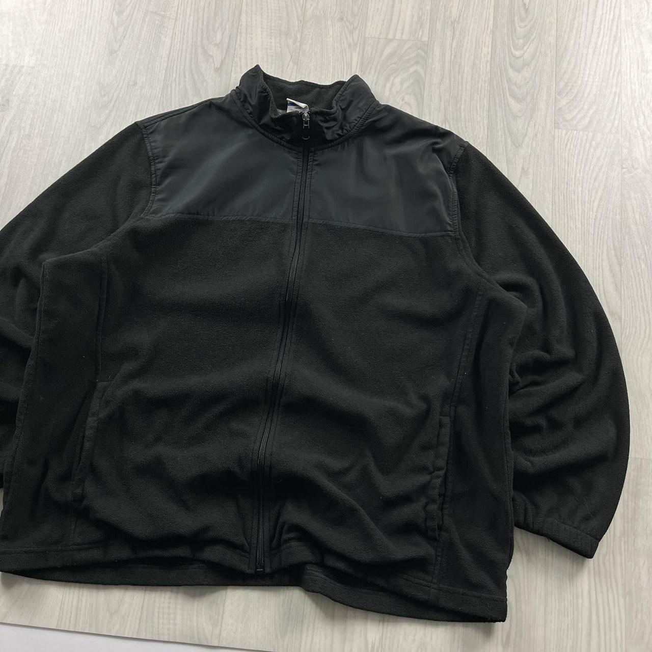 VINTAGE Y2K STARTER ZIP UP FLEECE BLACK