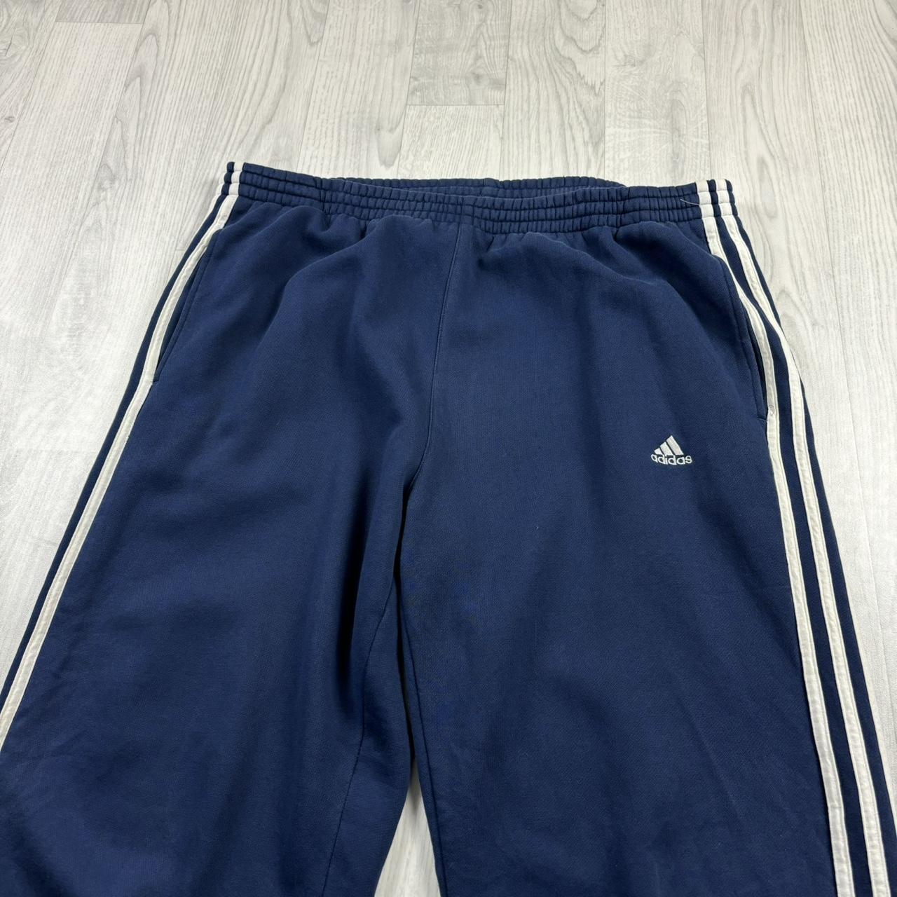 VINTAGE Y2K ADIDAS BAGGY COTTON SWEATPANTS NAVY
